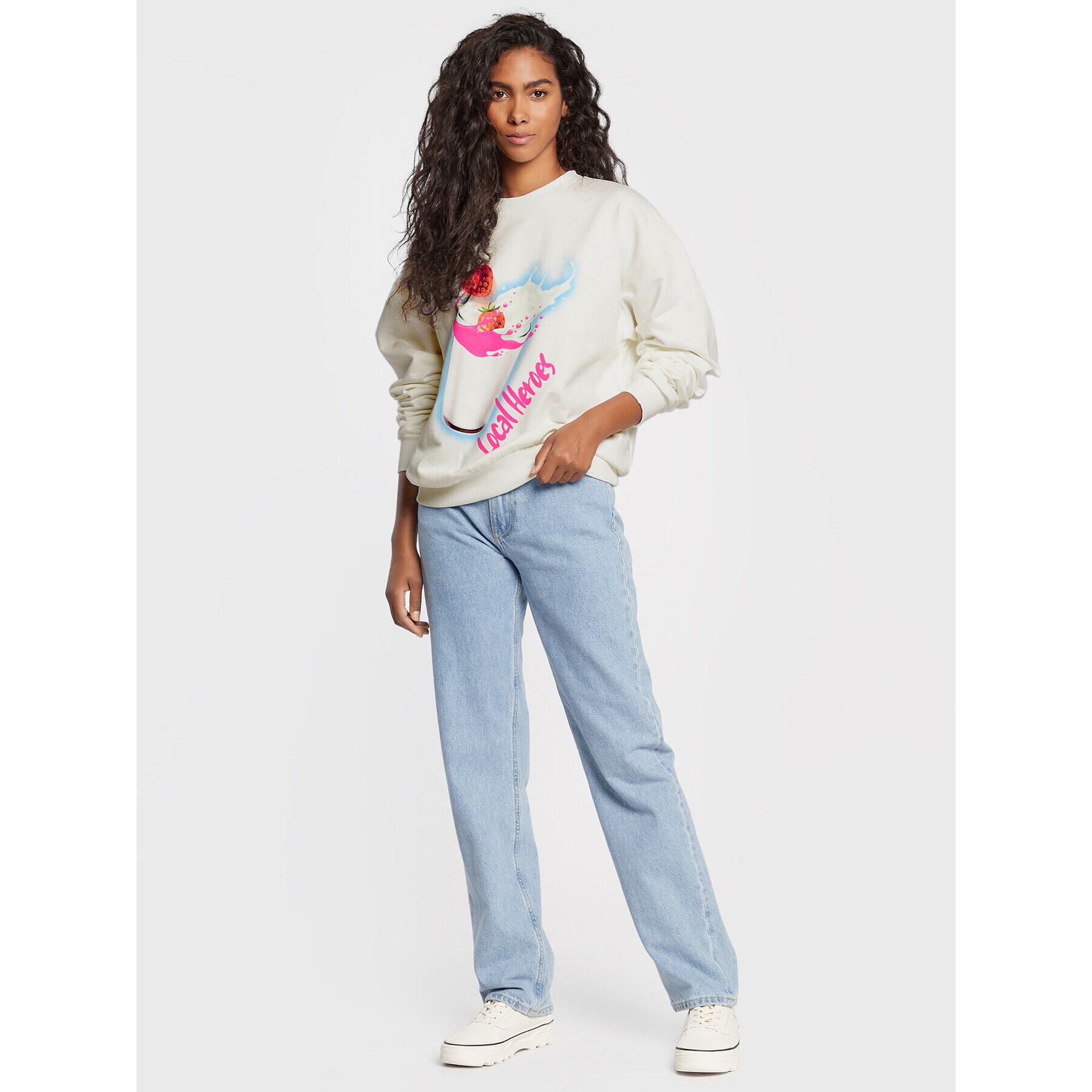 Local Heroes Bluză Strawberry Milk Shake AW22S0016 Écru Oversize - Pled.ro