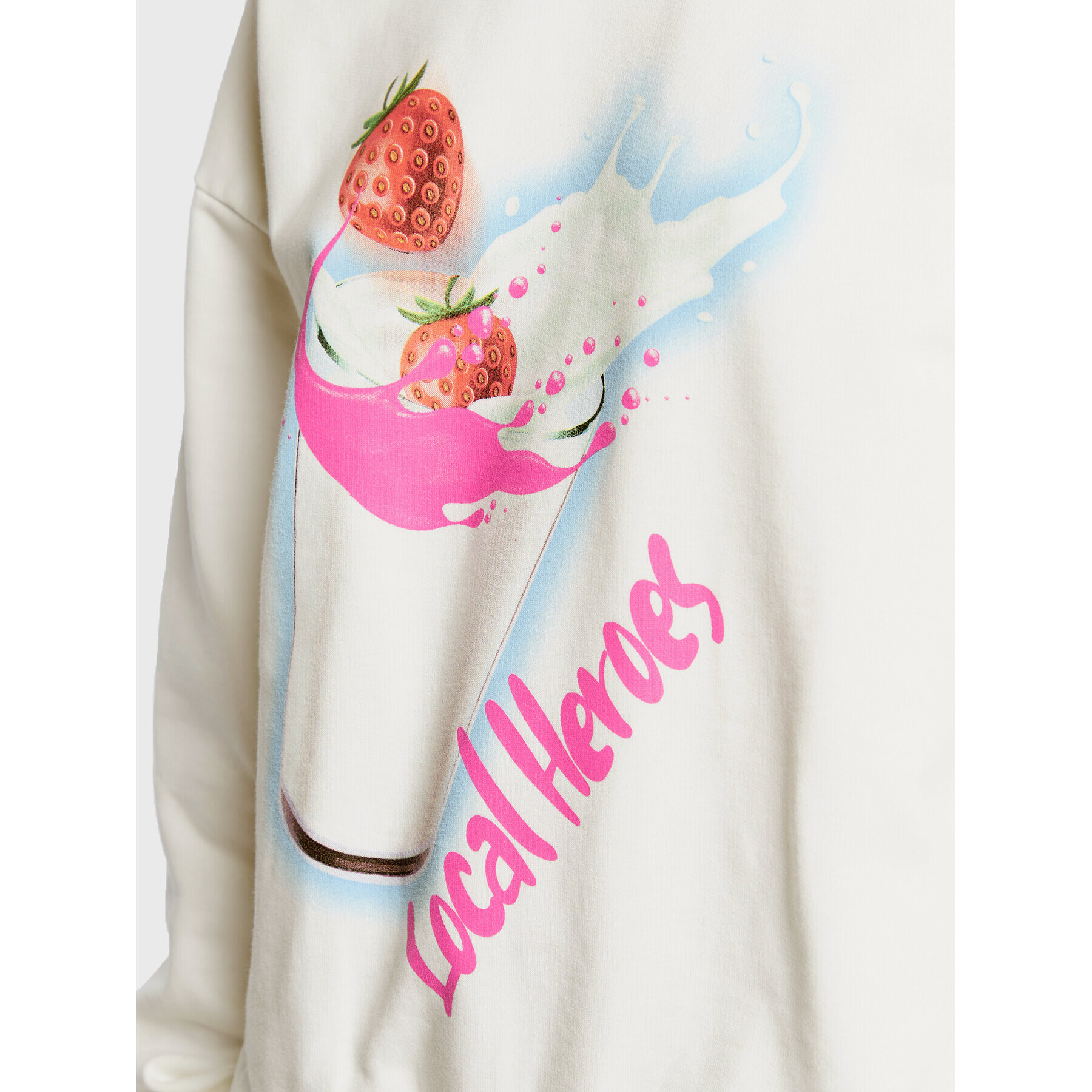 Local Heroes Bluză Strawberry Milk Shake AW22S0016 Écru Oversize - Pled.ro