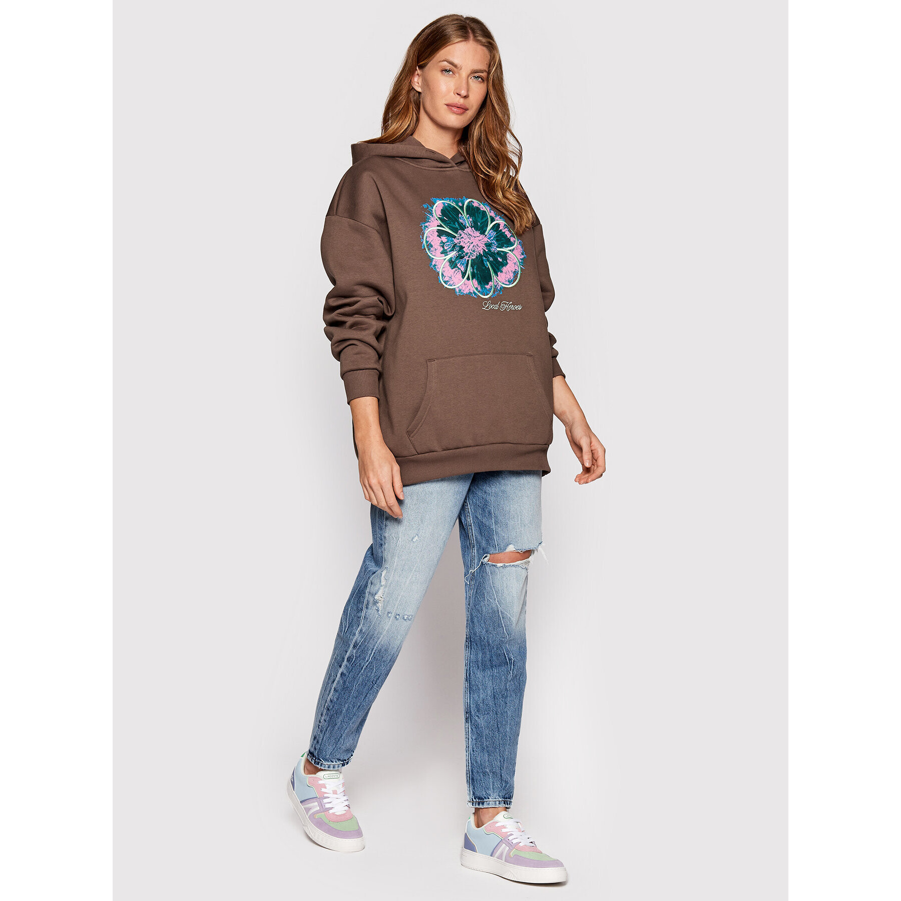 Local Heroes Bluză Bloom Hoodie AW22S0003 Maro Regular Fit - Pled.ro