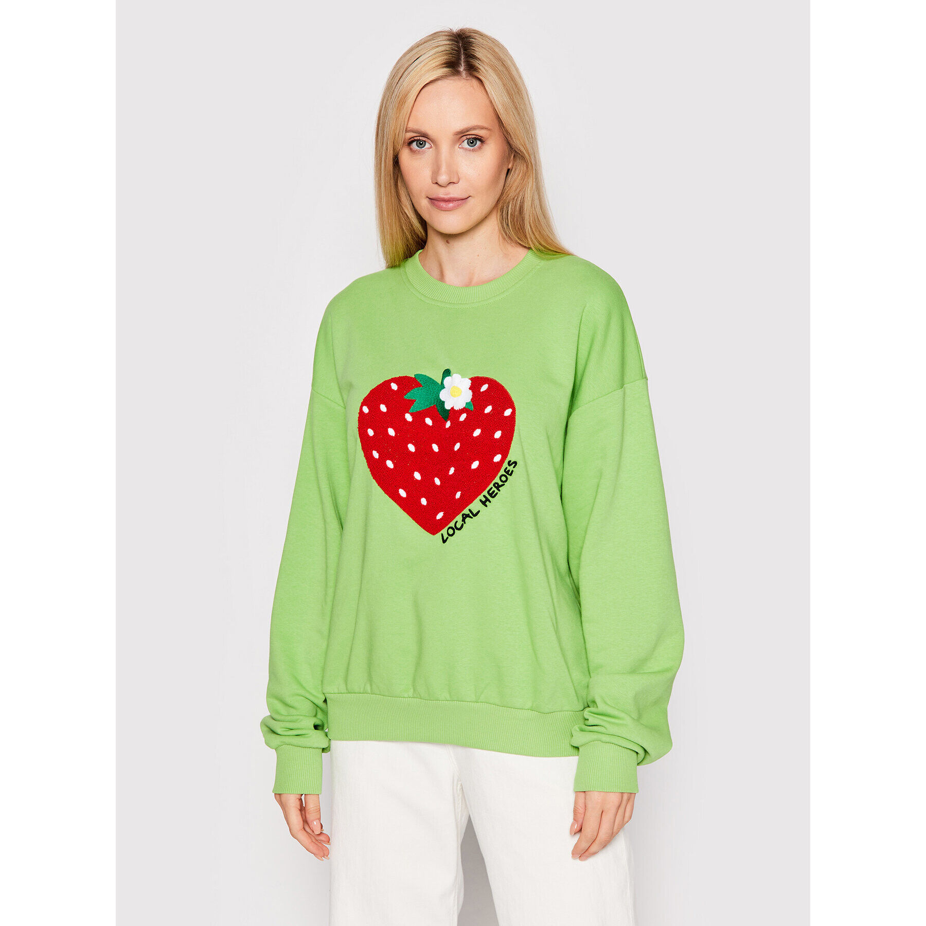 Local Heroes Bluză Wild Strawberry AW22S0005 Verde Regular Fit - Pled.ro