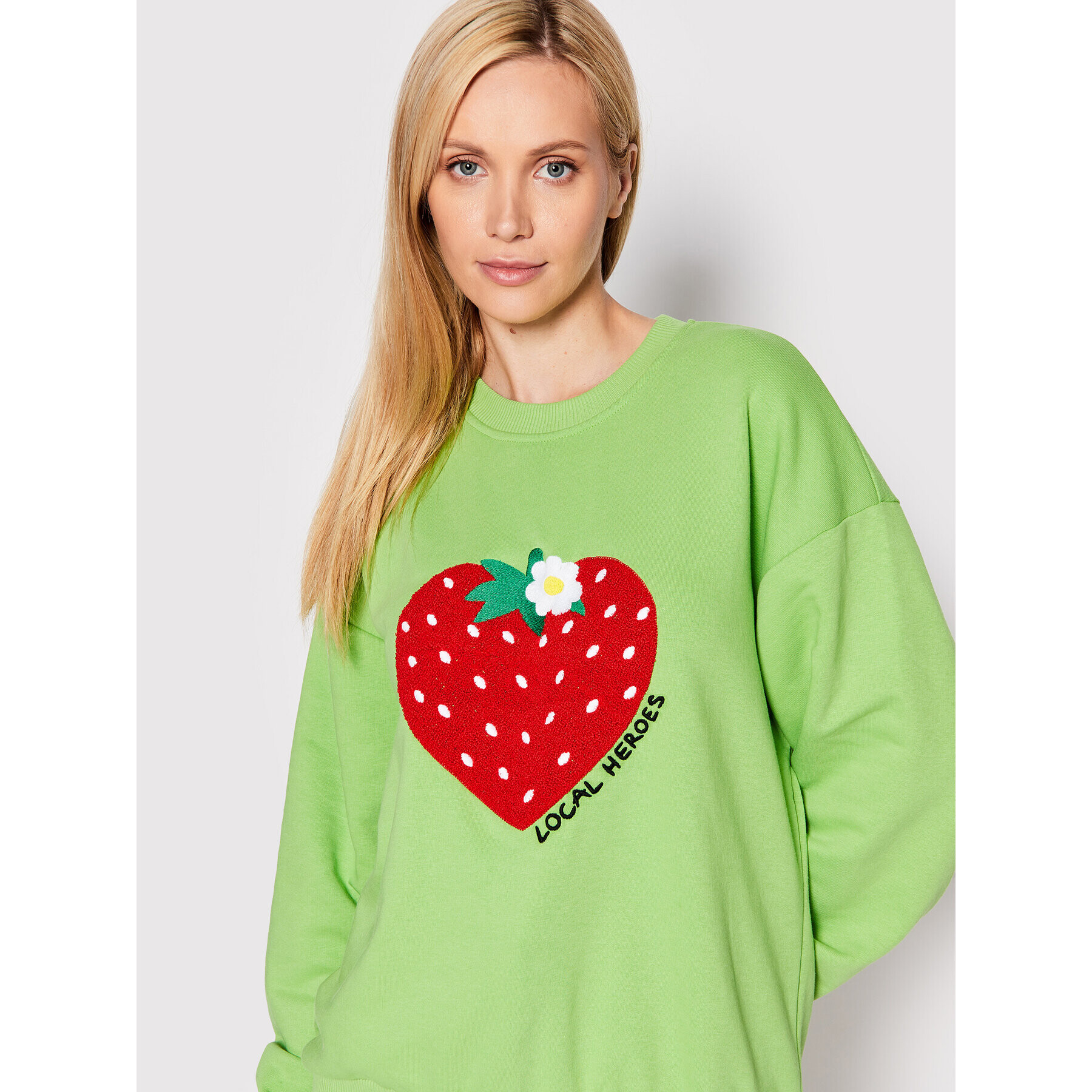 Local Heroes Bluză Wild Strawberry AW22S0005 Verde Regular Fit - Pled.ro