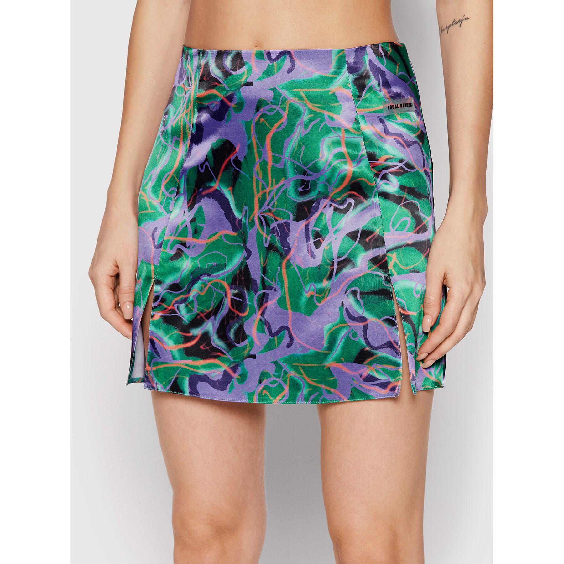 Local Heroes Fustă mini Jungle SS22P0005 Colorat Regular Fit - Pled.ro