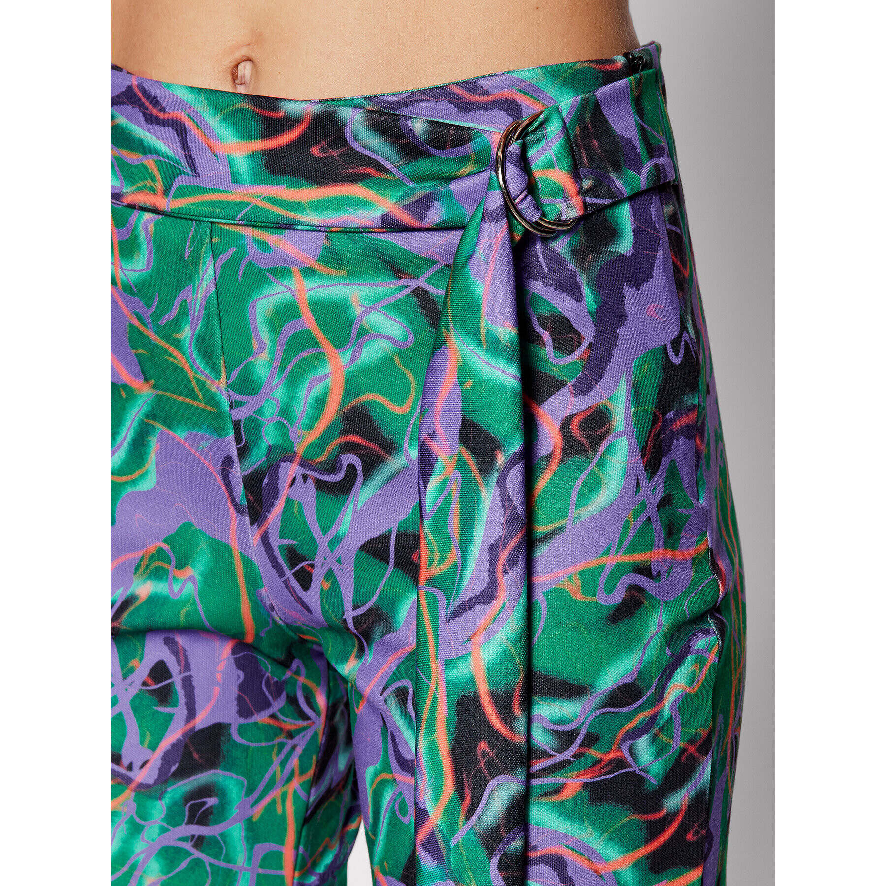 Local Heroes Pantaloni din material Jungle Flared SS22P0003 Colorat Slim Fit - Pled.ro