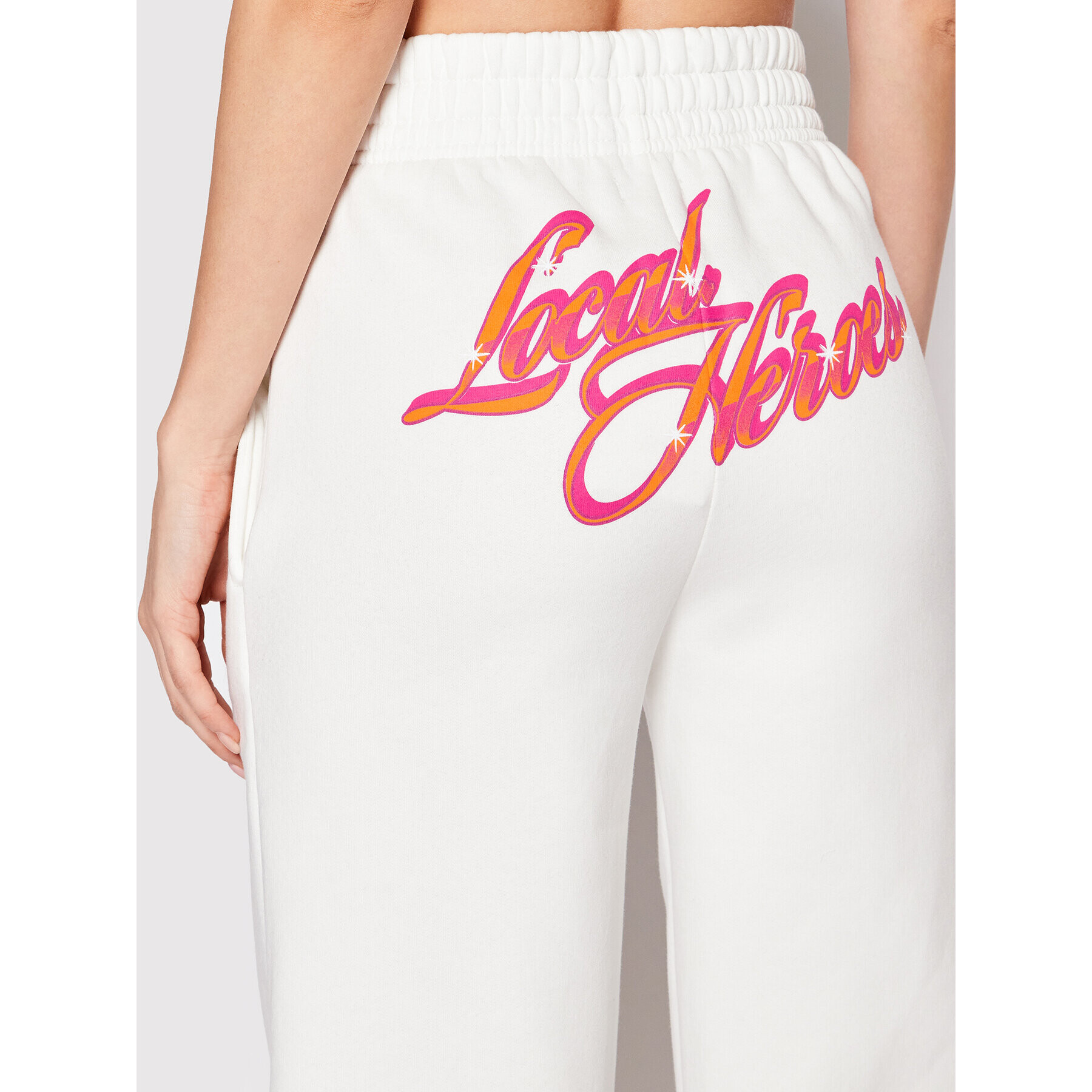 Local Heroes Pantaloni trening Graffiti SS22P0007 Alb Relaxed Fit - Pled.ro