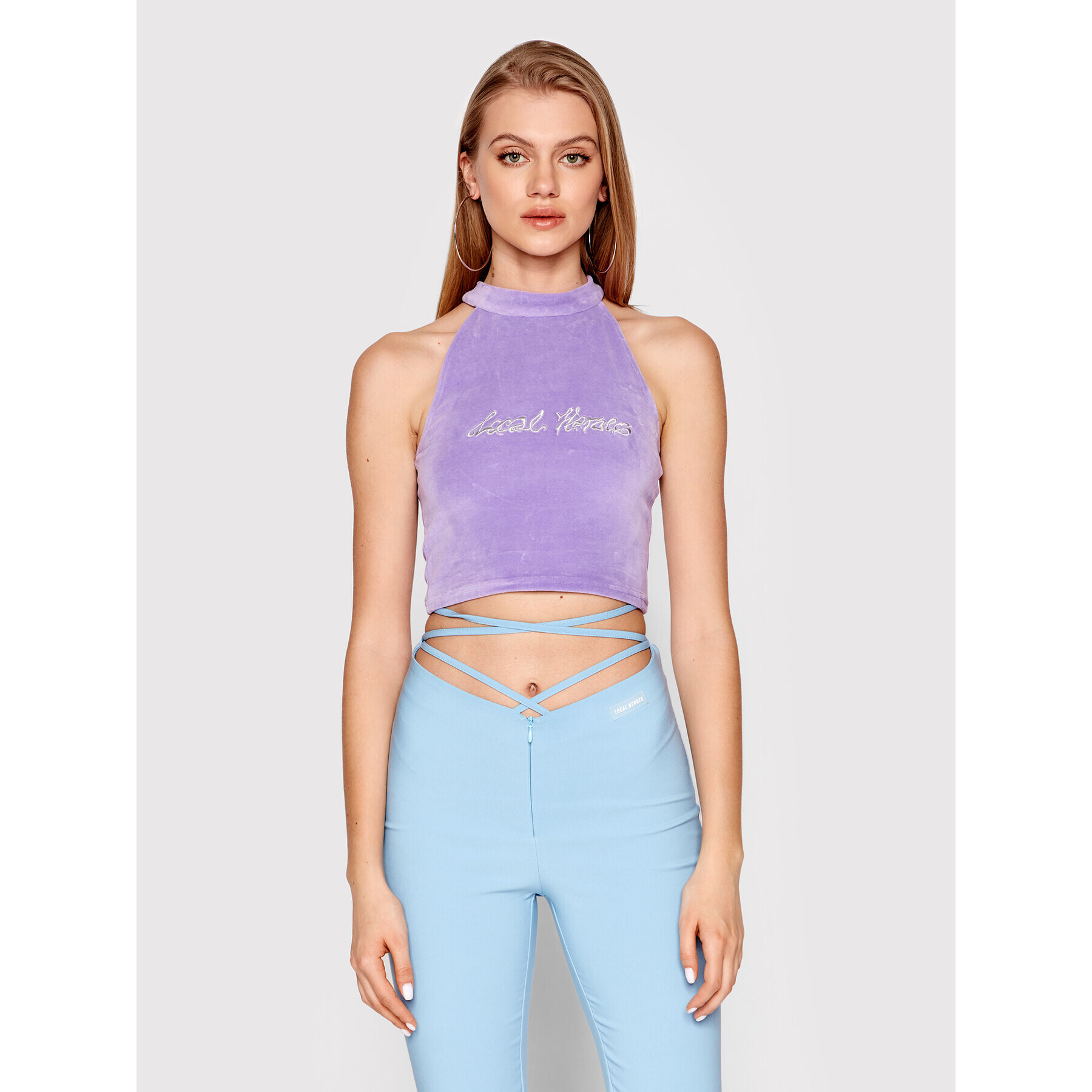 Local Heroes Top Cyber Princess SS22T0057 Violet Slim Fit - Pled.ro