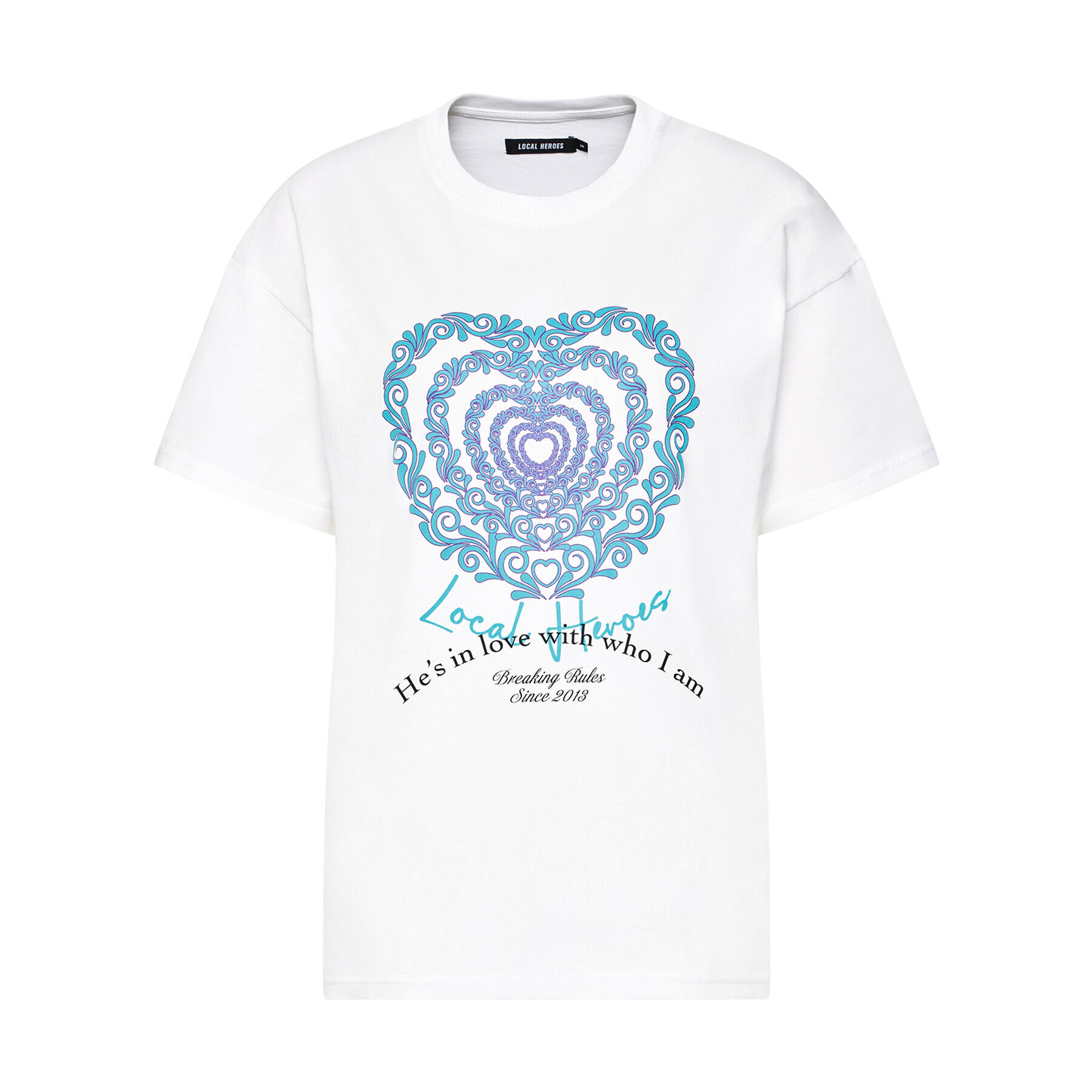 Local Heroes Tricou Infinity Love SS21T0012 Alb Relaxed Fit - Pled.ro