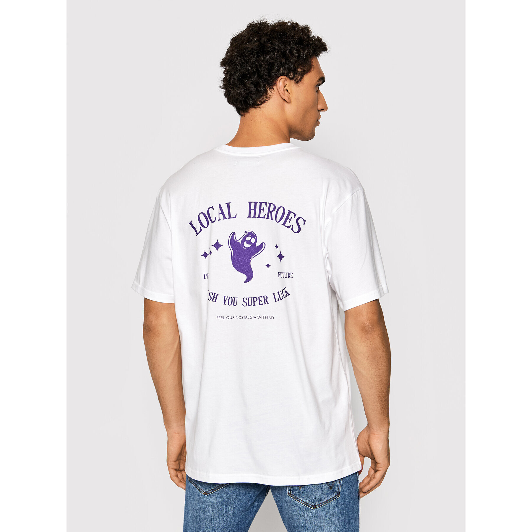 Local Heroes Tricou Super Luck AW21T0117 Alb Regular Fit - Pled.ro