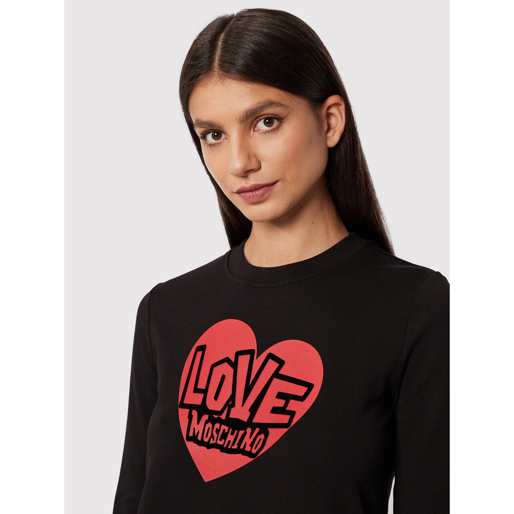 LOVE MOSCHINO Bluză W630224E 2374 Negru Regular Fit - Pled.ro