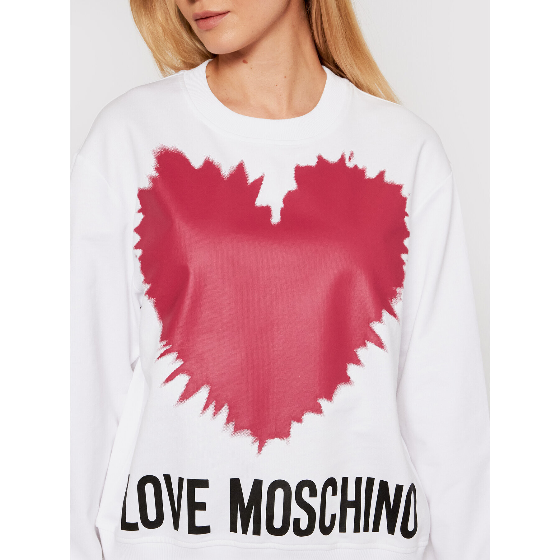 LOVE MOSCHINO Bluză W630643M 4282 Alb Regular Fit - Pled.ro