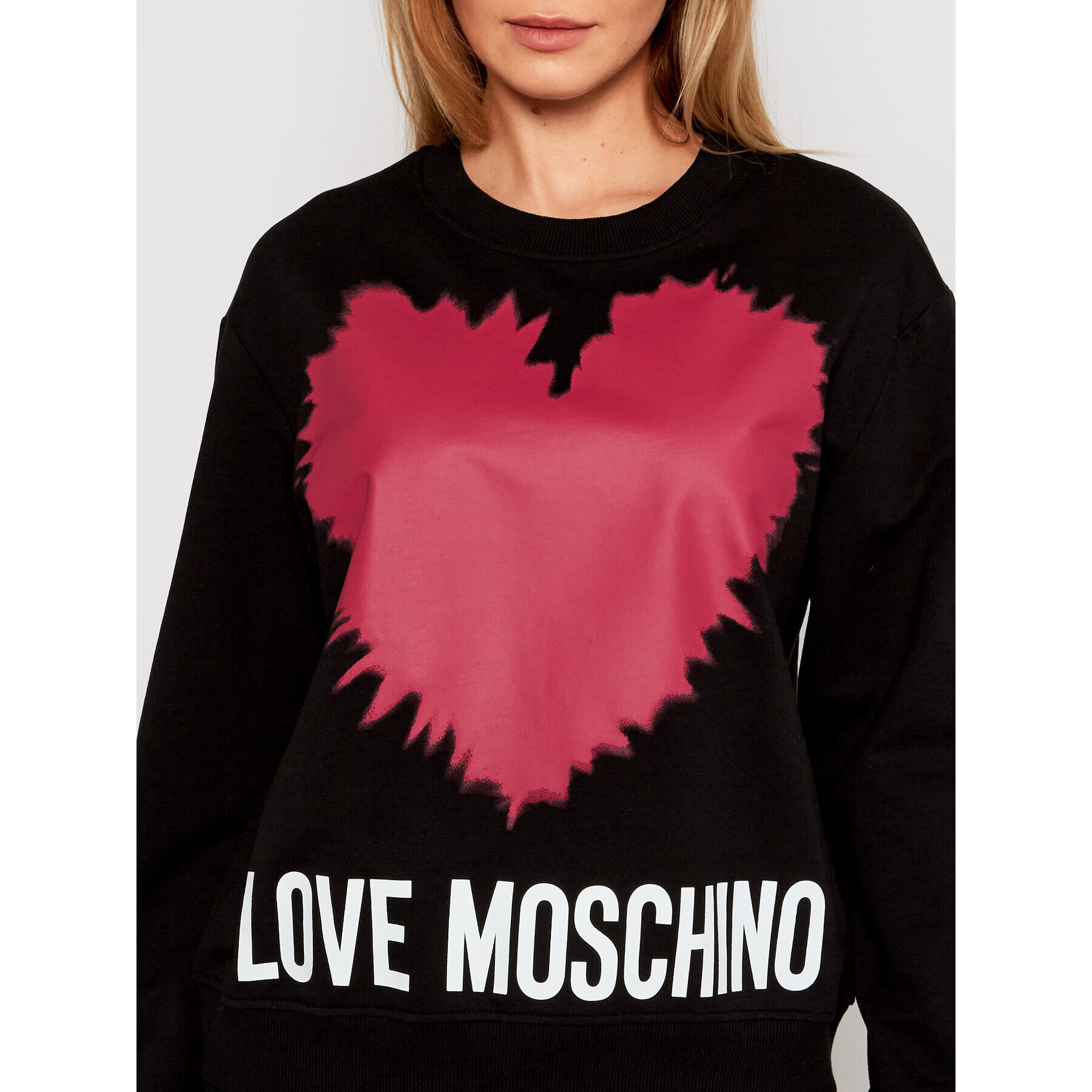 LOVE MOSCHINO Bluză W630643M 4282 Negru Regular Fit - Pled.ro