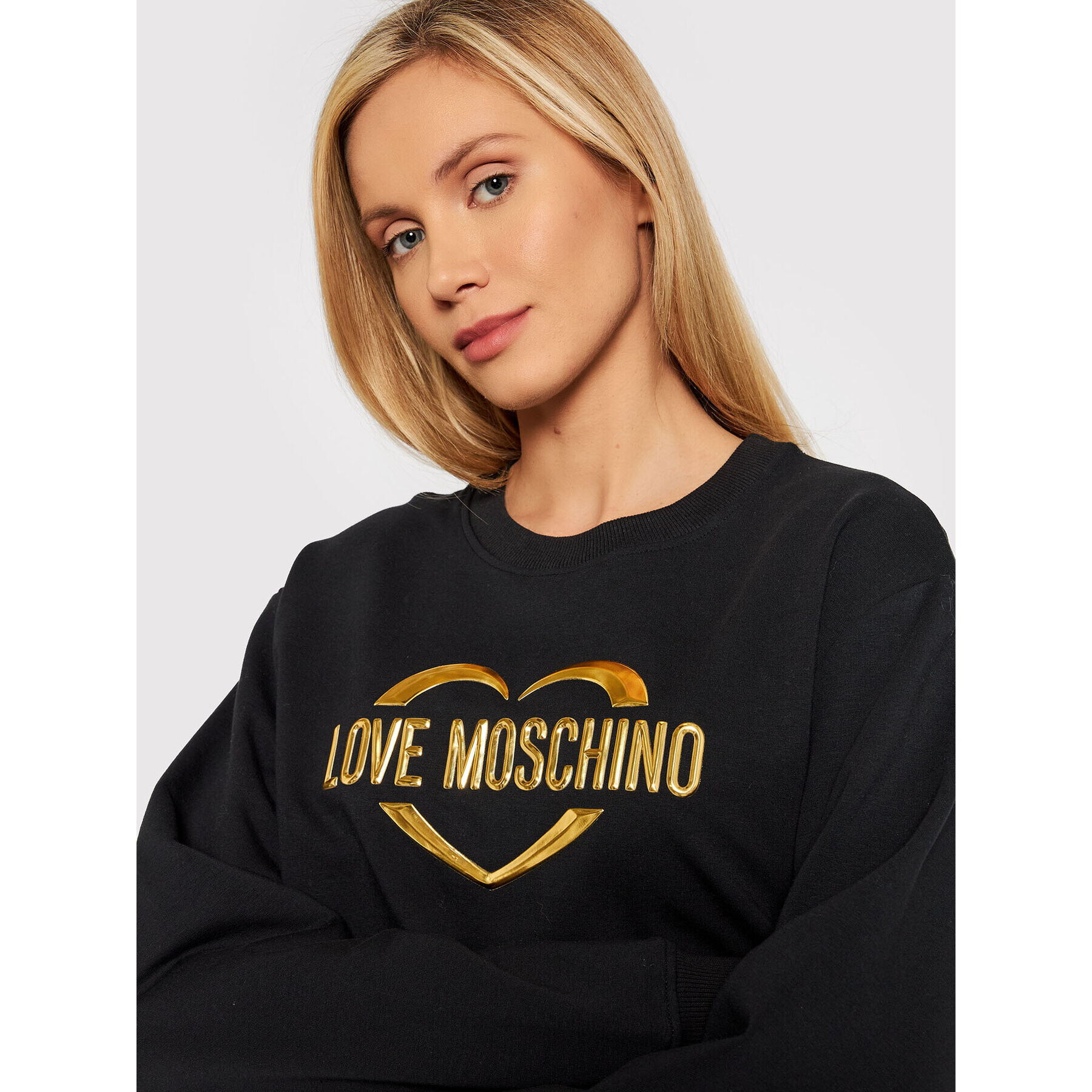 LOVE MOSCHINO Bluză W630646E 2288 Negru Regular Fit - Pled.ro