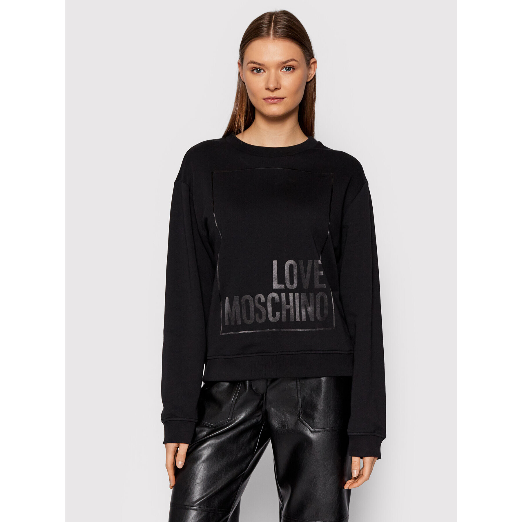 LOVE MOSCHINO Bluză W630647M 4055 Negru Regular Fit - Pled.ro