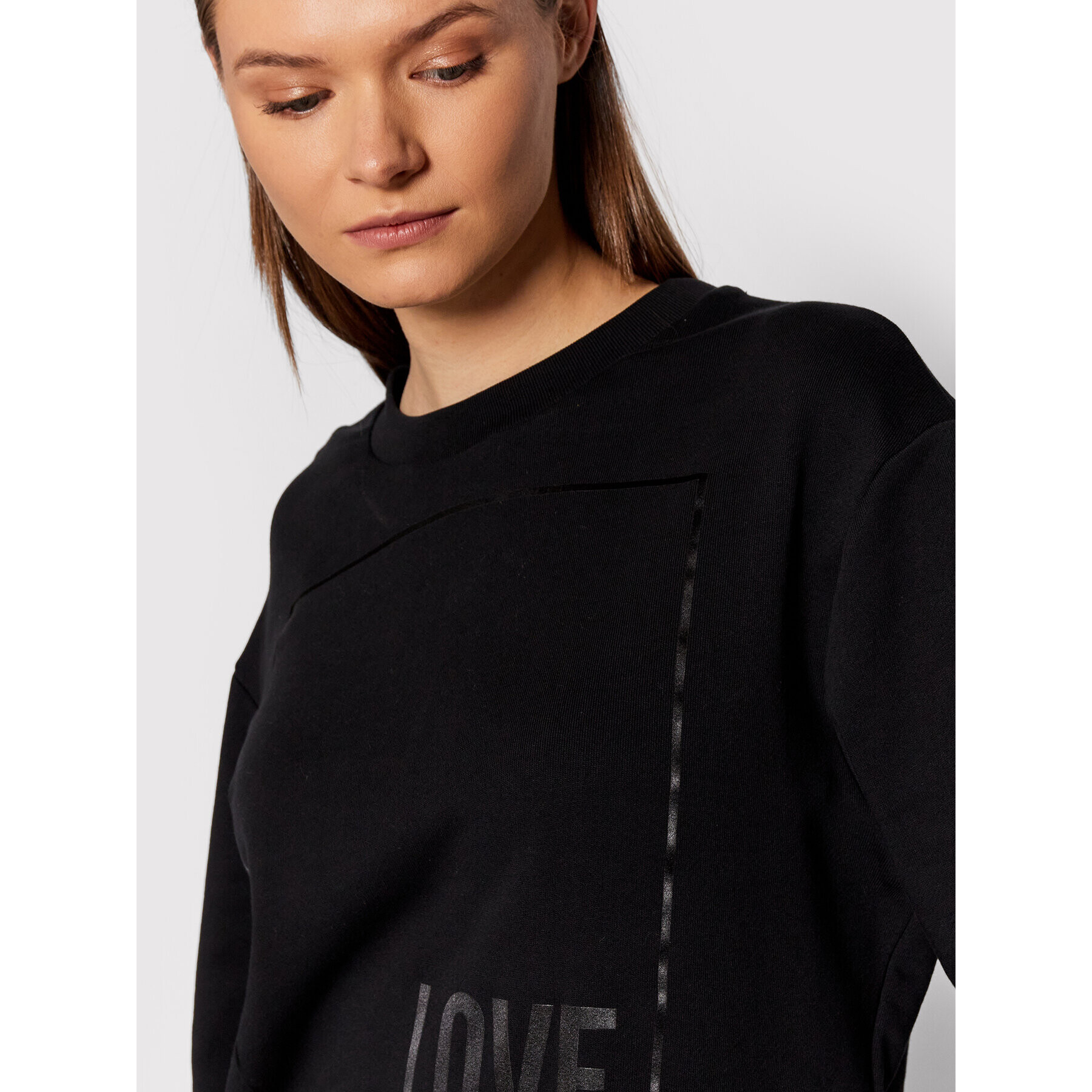 LOVE MOSCHINO Bluză W630647M 4055 Negru Regular Fit - Pled.ro