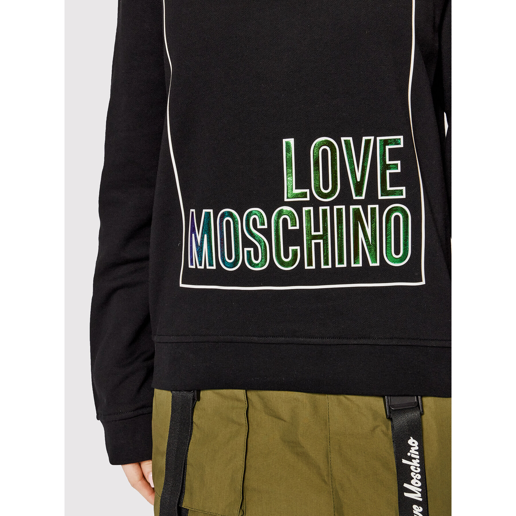 LOVE MOSCHINO Bluză W630648M 4266 Negru Regular Fit - Pled.ro