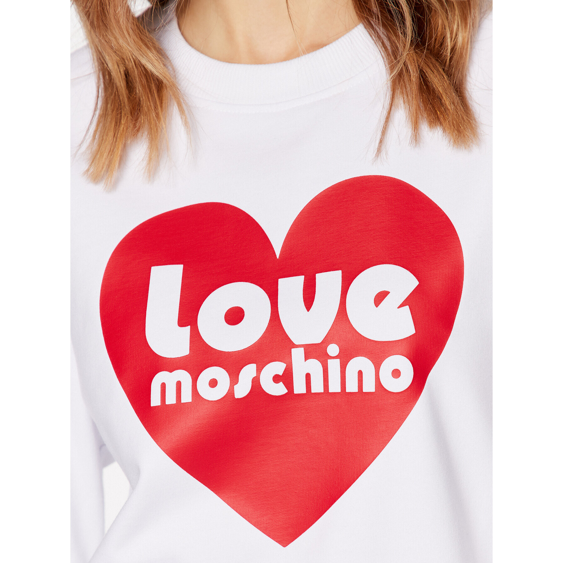 LOVE MOSCHINO Bluză W630657E 2246 Alb Relaxed Fit - Pled.ro