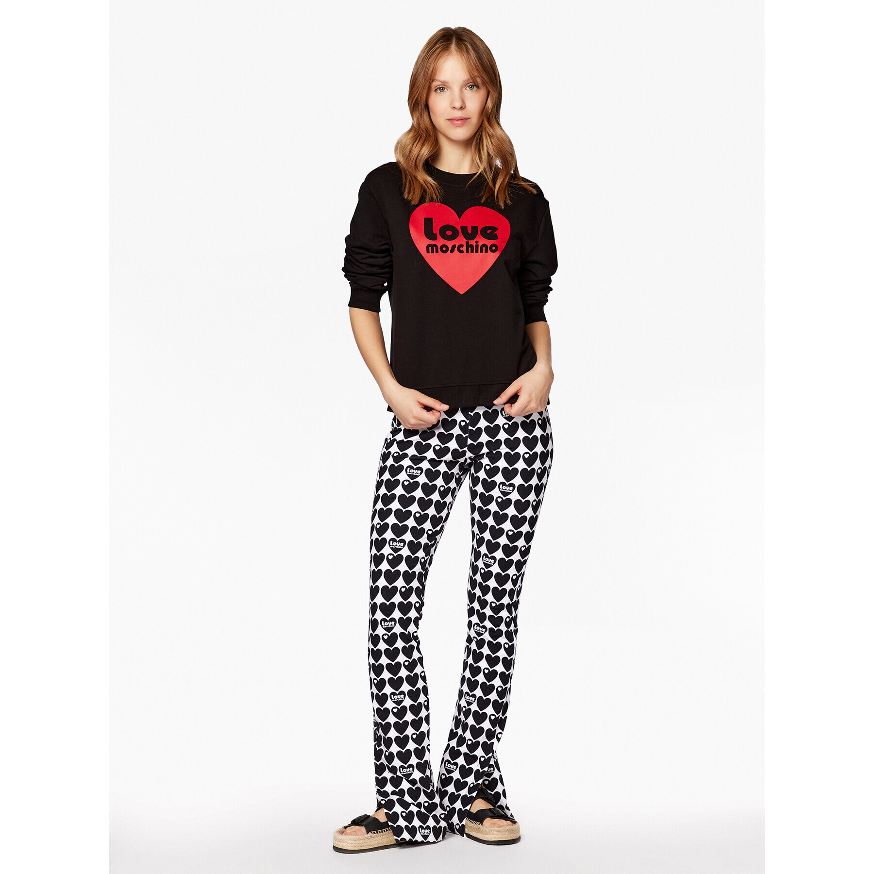 LOVE MOSCHINO Bluză W630657E 2246 Negru Relaxed Fit - Pled.ro