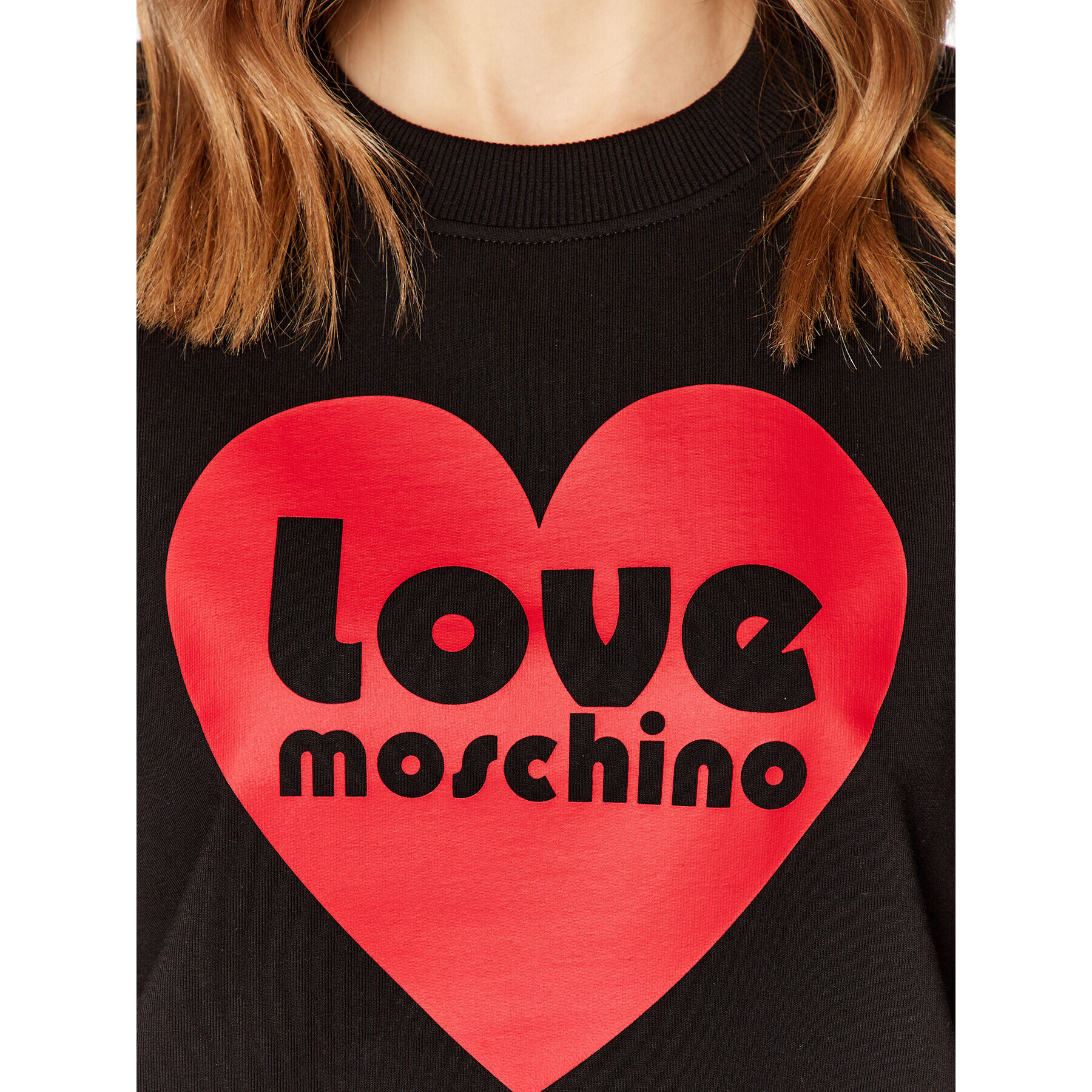 LOVE MOSCHINO Bluză W630657E 2246 Negru Relaxed Fit - Pled.ro