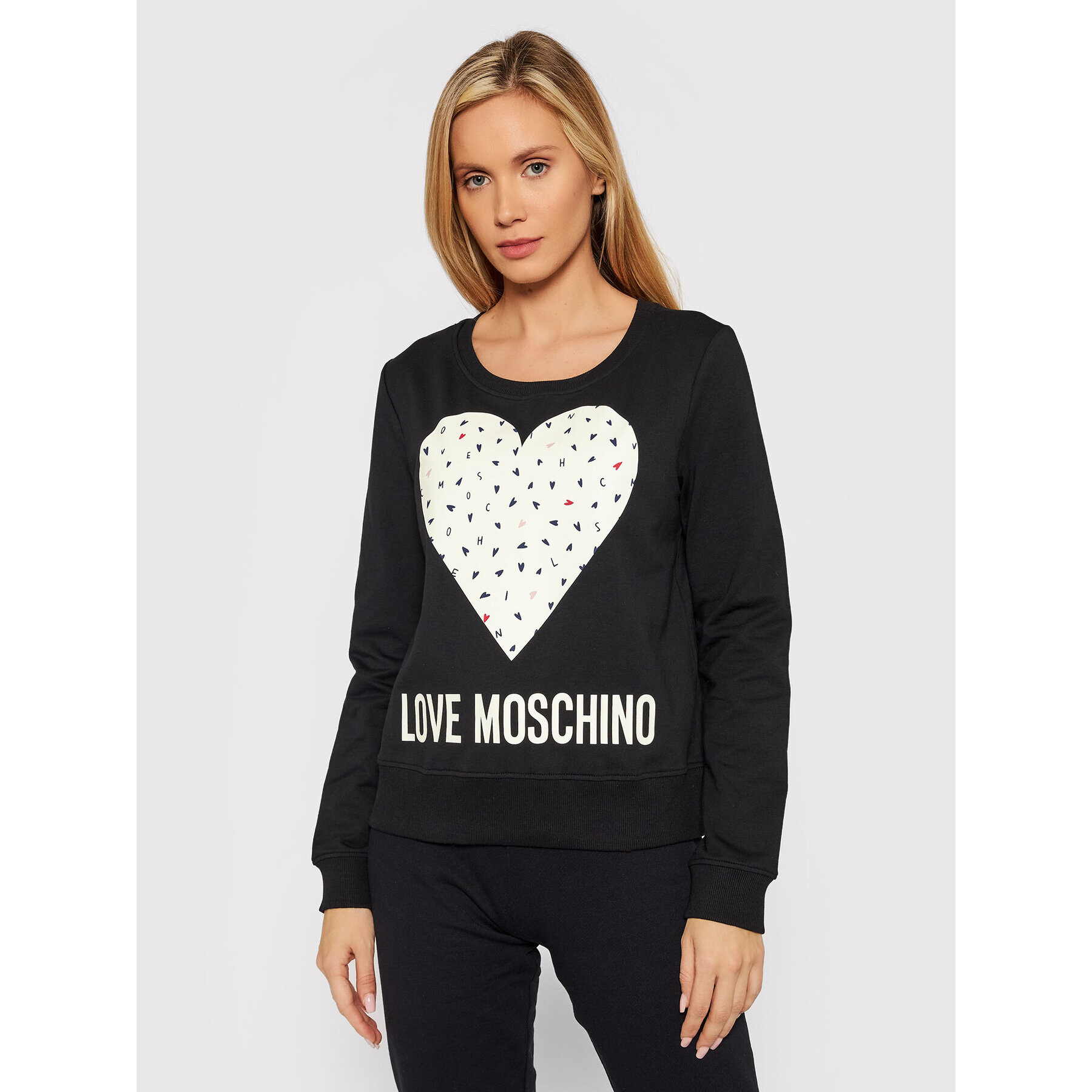 LOVE MOSCHINO Bluză W632208E 2288 Negru Regular Fit - Pled.ro