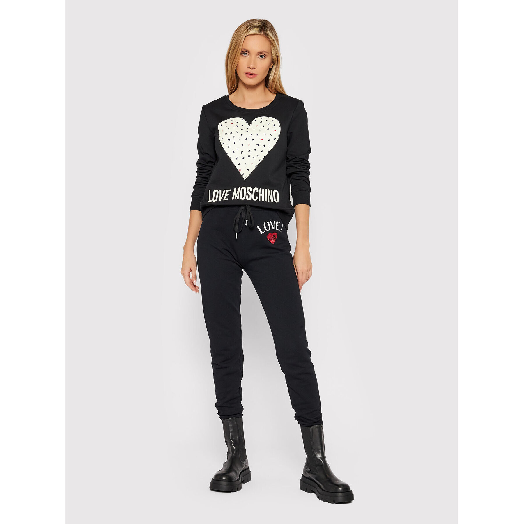 LOVE MOSCHINO Bluză W632208E 2288 Negru Regular Fit - Pled.ro