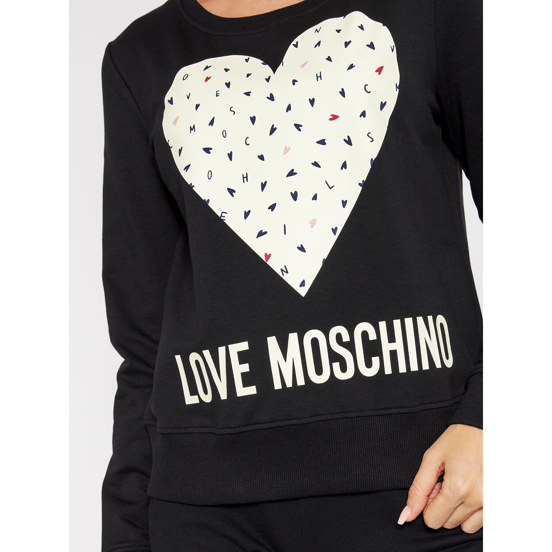 LOVE MOSCHINO Bluză W632208E 2288 Negru Regular Fit - Pled.ro