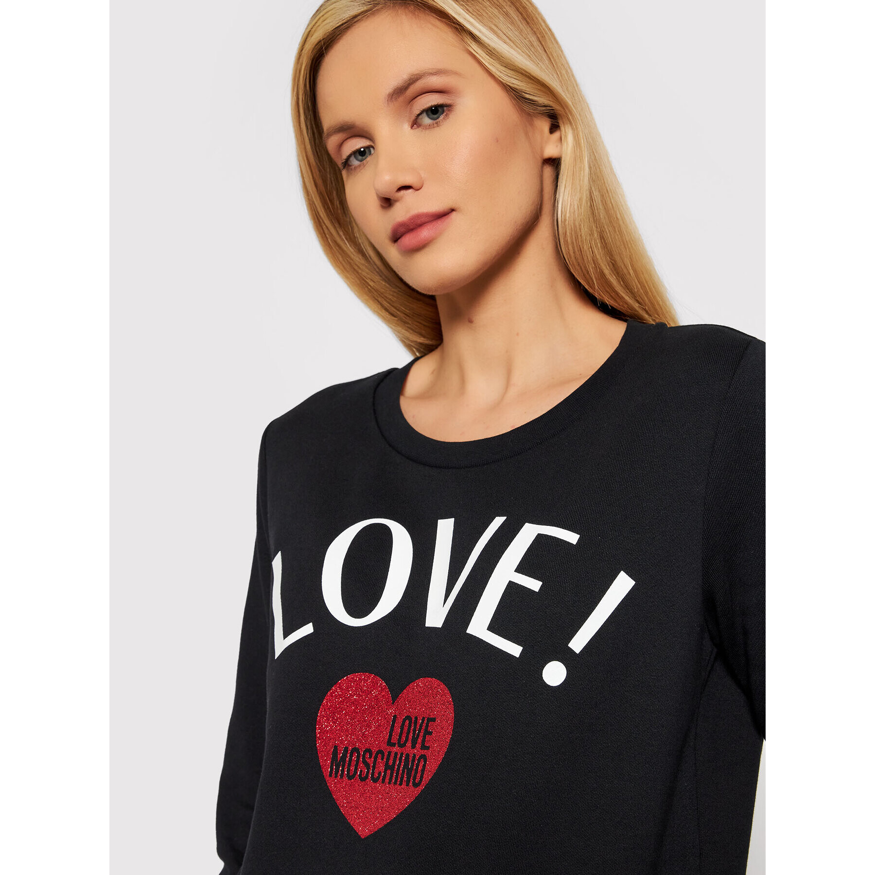 LOVE MOSCHINO Bluză W632209M 4055 Negru Regular Fit - Pled.ro