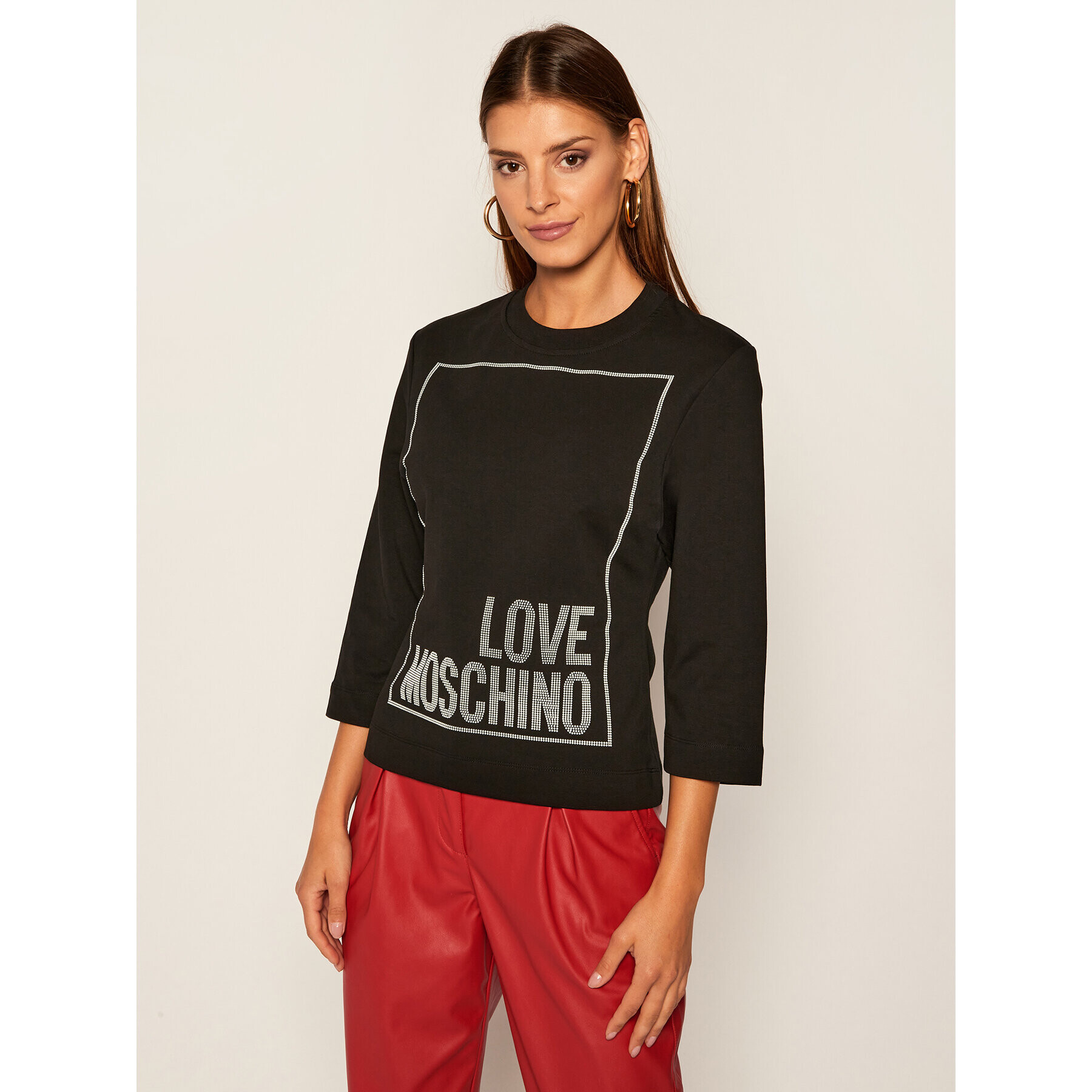 LOVE MOSCHINO Bluză W637104E 2182 Negru Regular Fit - Pled.ro