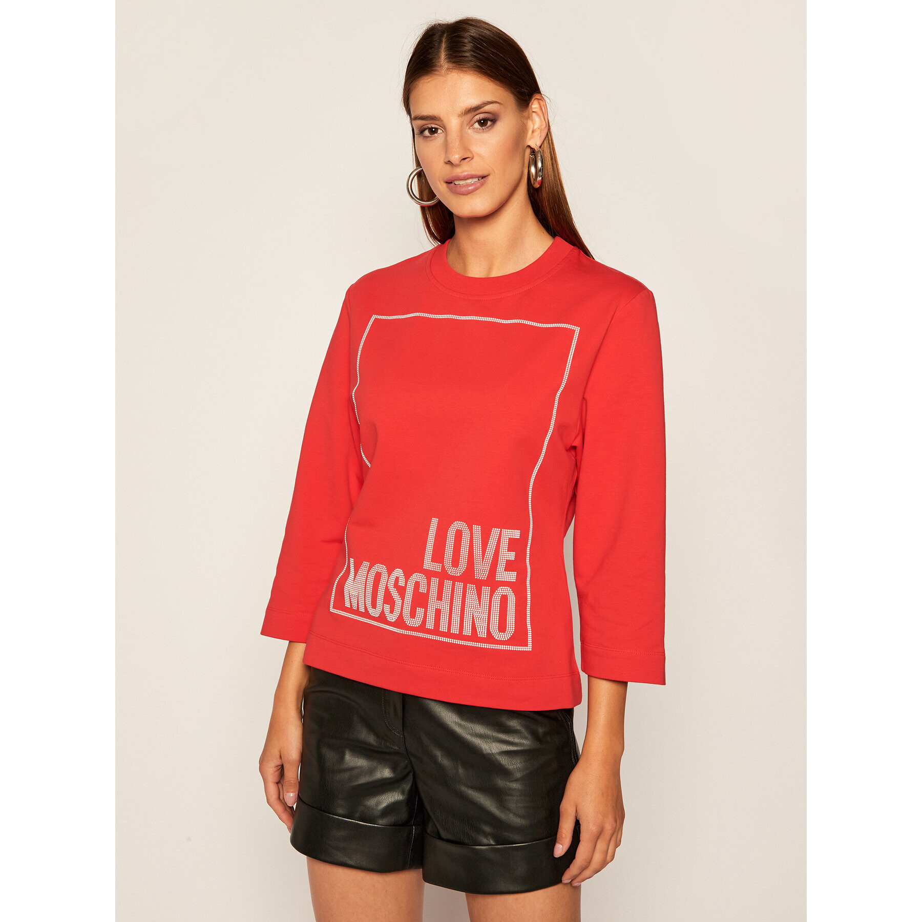 LOVE MOSCHINO Bluză W637104E 2182 Roșu Regular Fit - Pled.ro