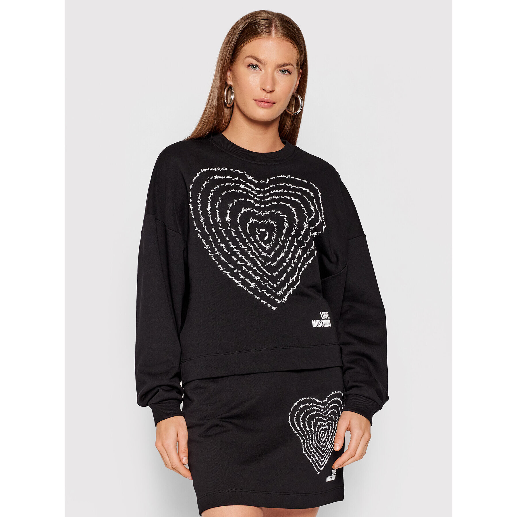 LOVE MOSCHINO Bluză W643102M 4055 Negru Regular Fit - Pled.ro