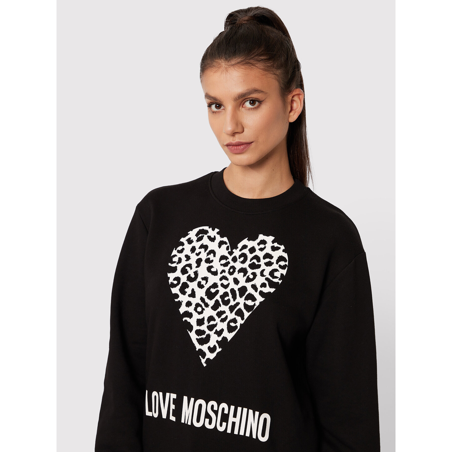 LOVE MOSCHINO Bluză W630654M 4055 Negru Regular Fit - Pled.ro