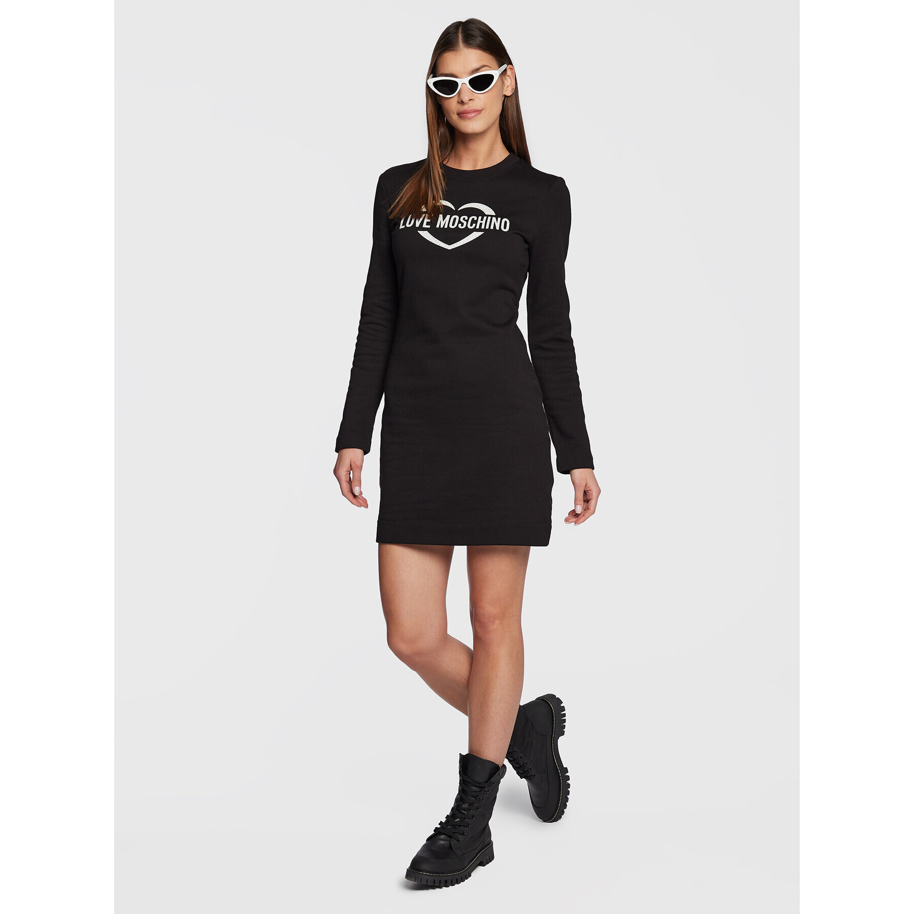 LOVE MOSCHINO Rochie tricotată W5C0003M 4055 Negru Regular Fit - Pled.ro