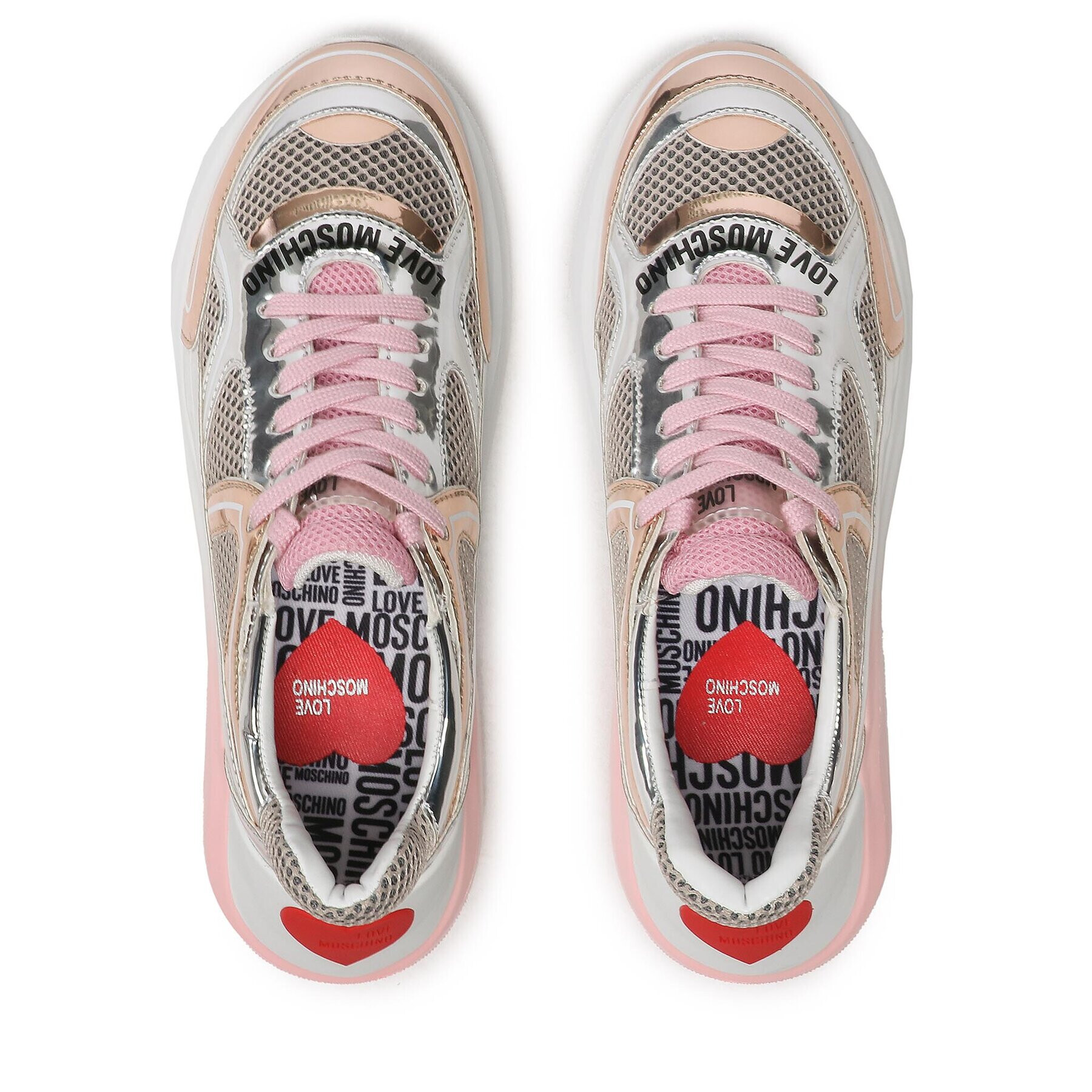 LOVE MOSCHINO Sneakers JA15016G1GIQ101B Argintiu - Pled.ro