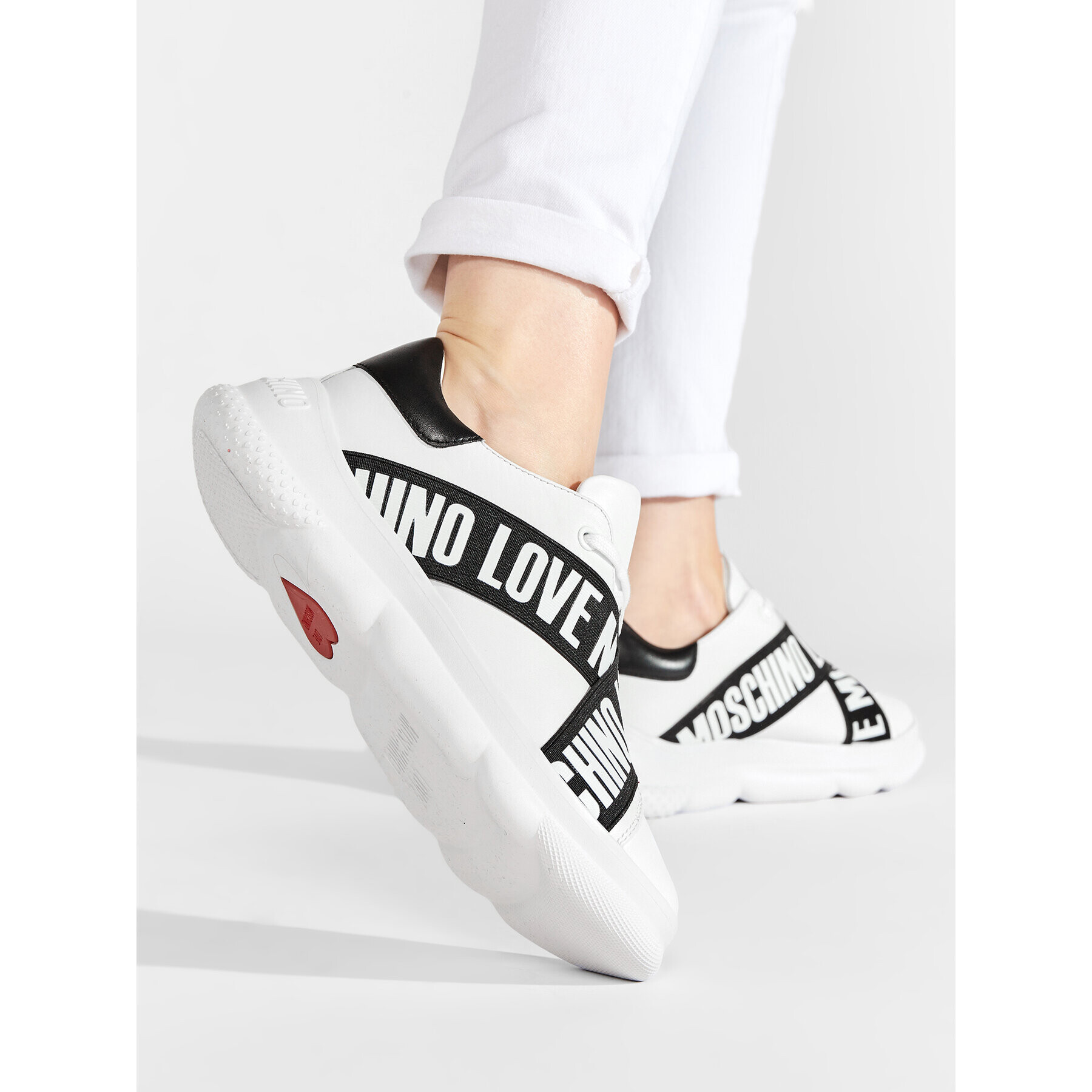 LOVE MOSCHINO Sneakers JA15574G0EIA110A Alb - Pled.ro