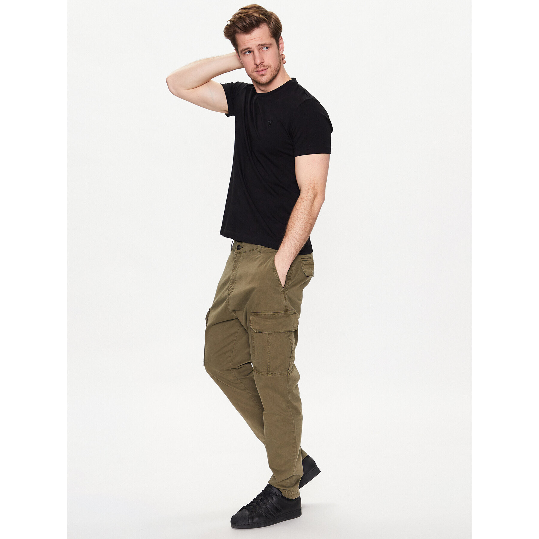 LTB Pantaloni din material Solaca 47011 25001 Verde Regular Fit - Pled.ro