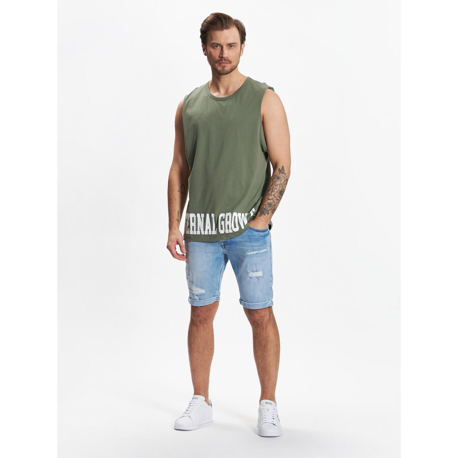 LTB Tank top Saceye 84003 6089 Verde Regular Fit - Pled.ro