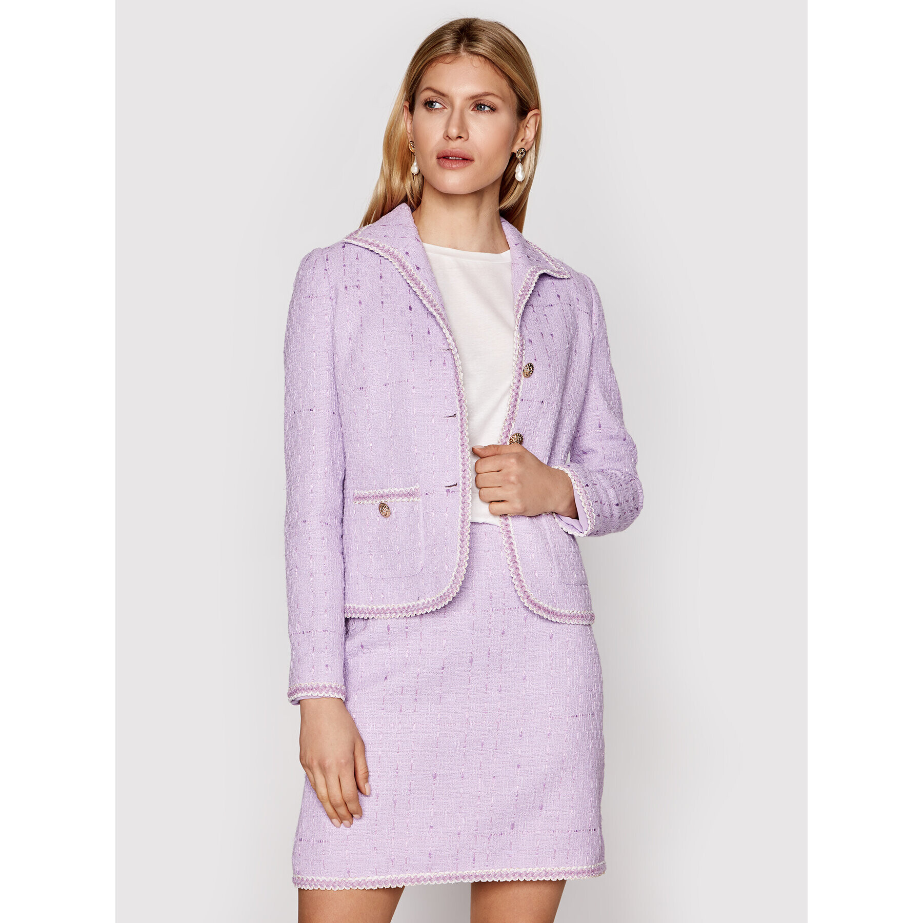 Luisa Spagnoli Blazer Viry 538018 Violet Regular Fit - Pled.ro