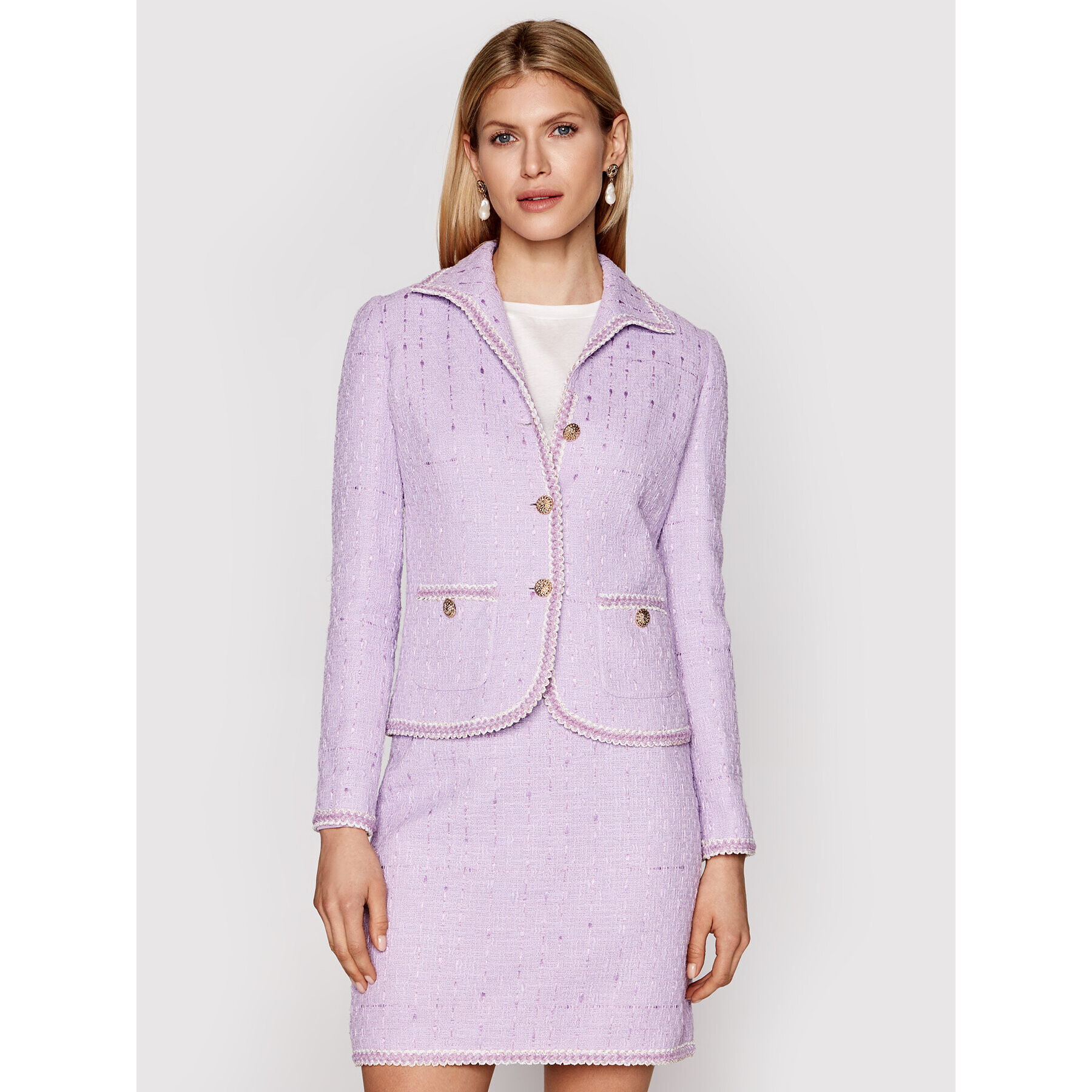 Luisa Spagnoli Blazer Viry 538018 Violet Regular Fit - Pled.ro