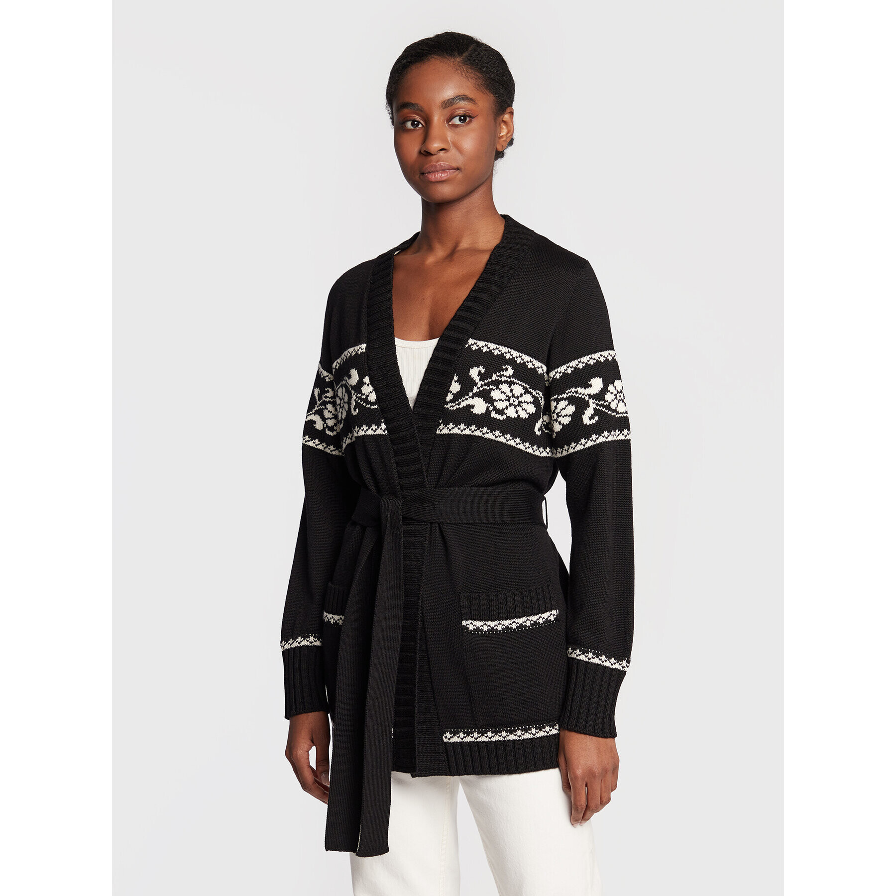 Luisa Spagnoli Cardigan Malila 577262 Negru Regular Fit - Pled.ro