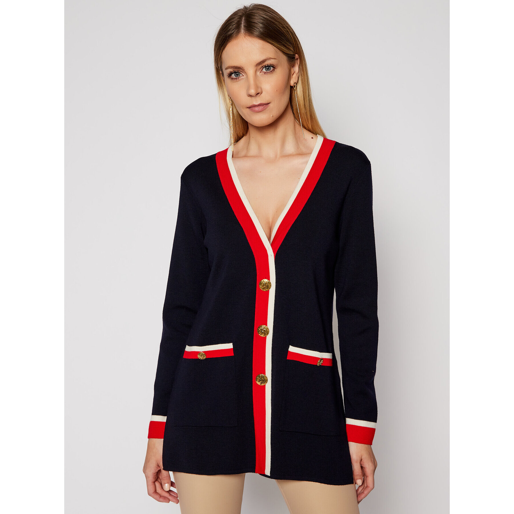 Luisa Spagnoli Cardigan Mara 0646216 Bleumarin Regular Fit - Pled.ro