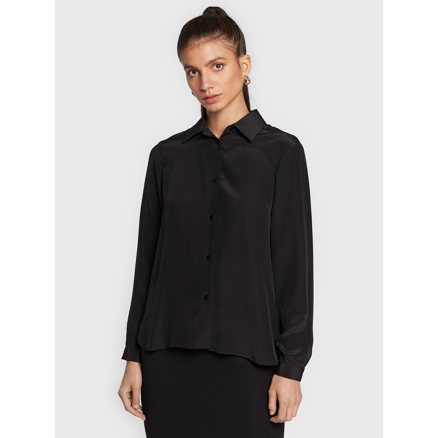 Luisa Spagnoli Cămașă Labirinto 5394663 Negru Regular Fit - Pled.ro