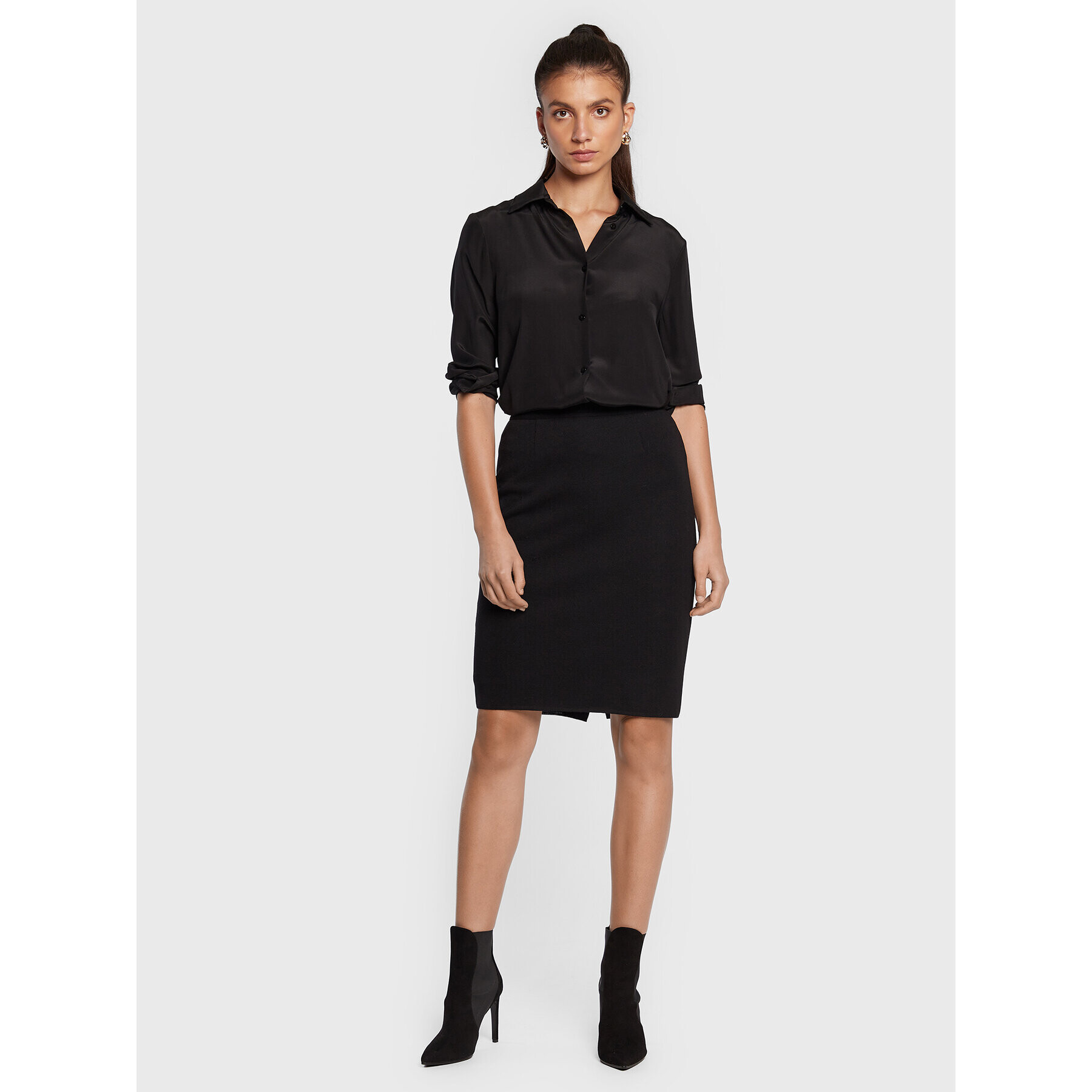 Luisa Spagnoli Cămașă Labirinto 5394663 Negru Regular Fit - Pled.ro