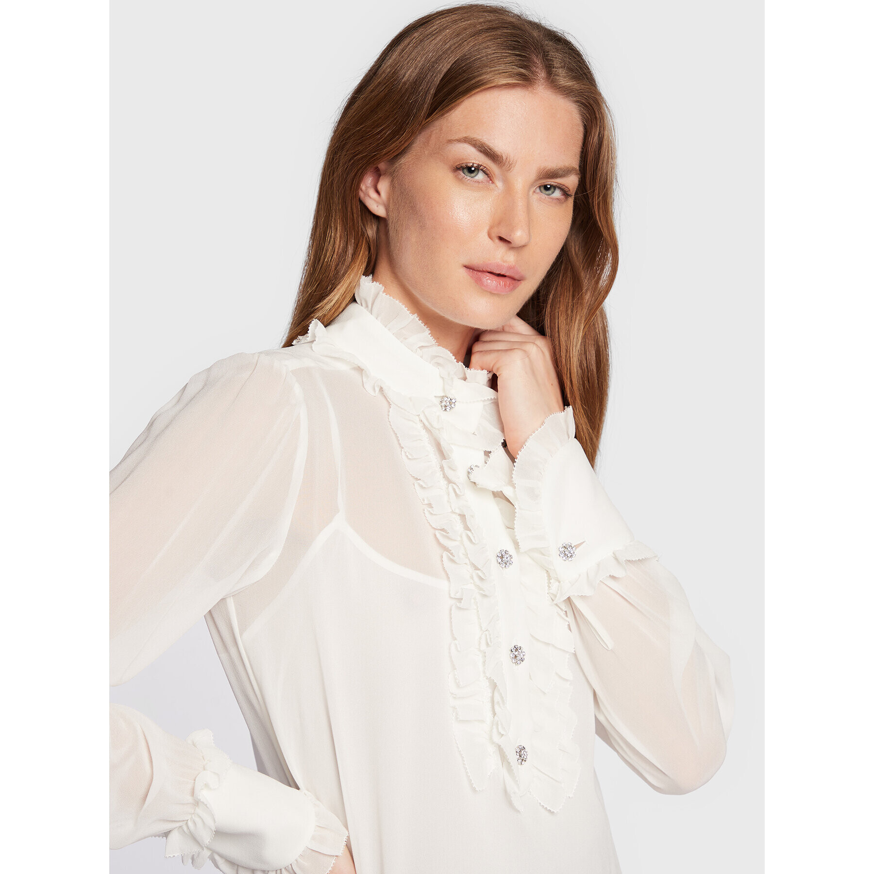 Luisa Spagnoli Cămașă Lucca 5393517 Alb Regular Fit - Pled.ro