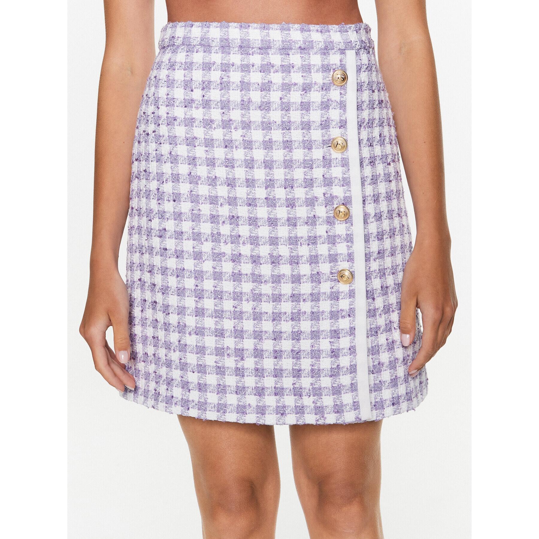 Luisa Spagnoli Fustă trapez Tulipano 539929 Violet Regular Fit - Pled.ro