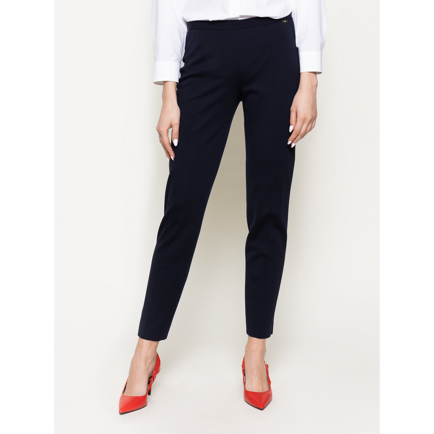 Luisa Spagnoli Pantaloni din material Minuendo 201532620 Bleumarin Regular Fit - Pled.ro