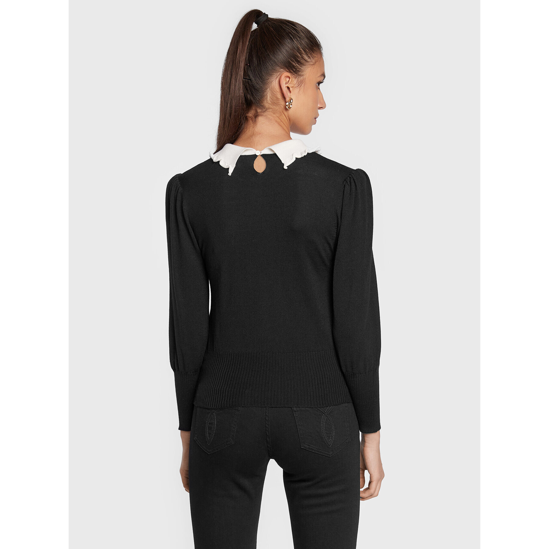 Luisa Spagnoli Pulover Miro 0578161 Negru Regular Fit - Pled.ro