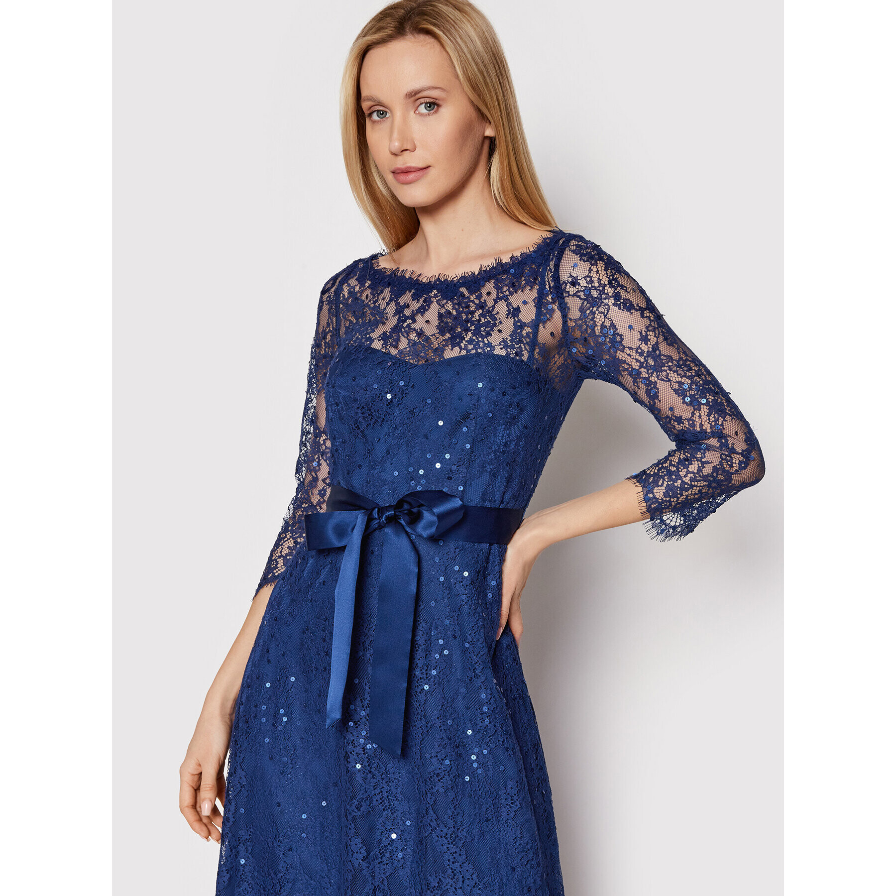 Luisa Spagnoli Rochie cocktail Posta 538740 Bleumarin Regular Fit - Pled.ro