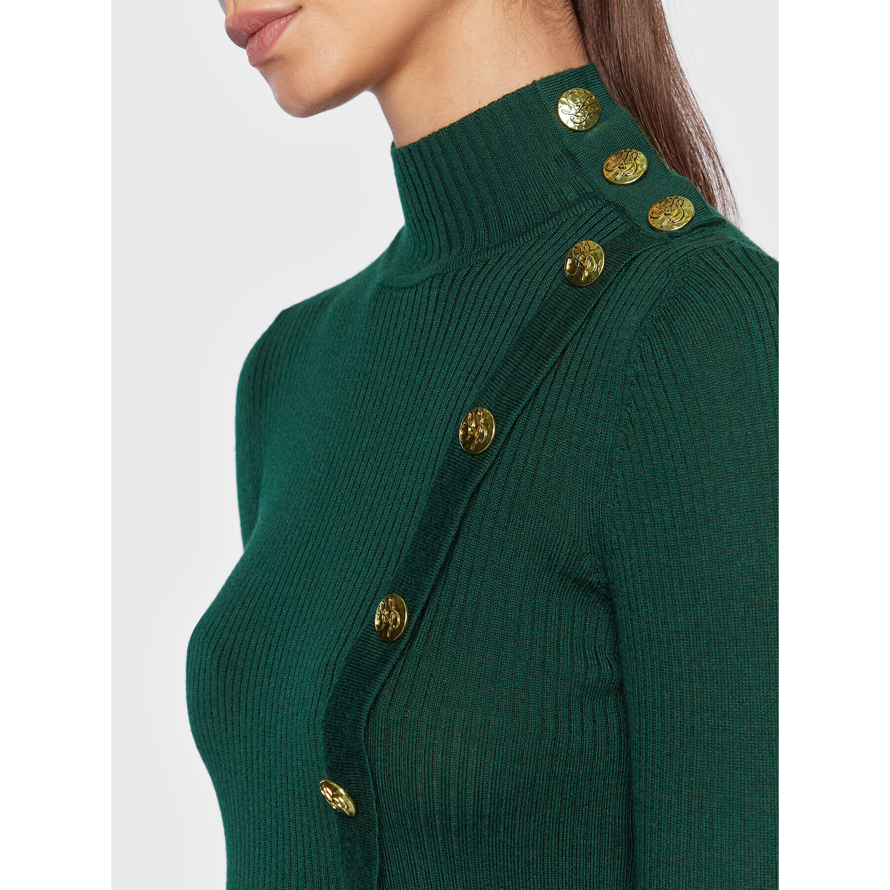 Luisa Spagnoli Rochie tricotată Mentuccia Verde Regular Fit - Pled.ro