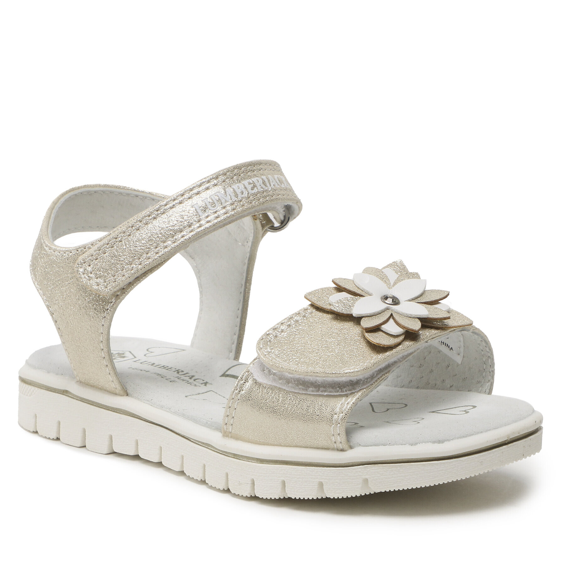 Lumberjack Pantofi SANDAL WITH FLOWER Auriu - Pled.ro