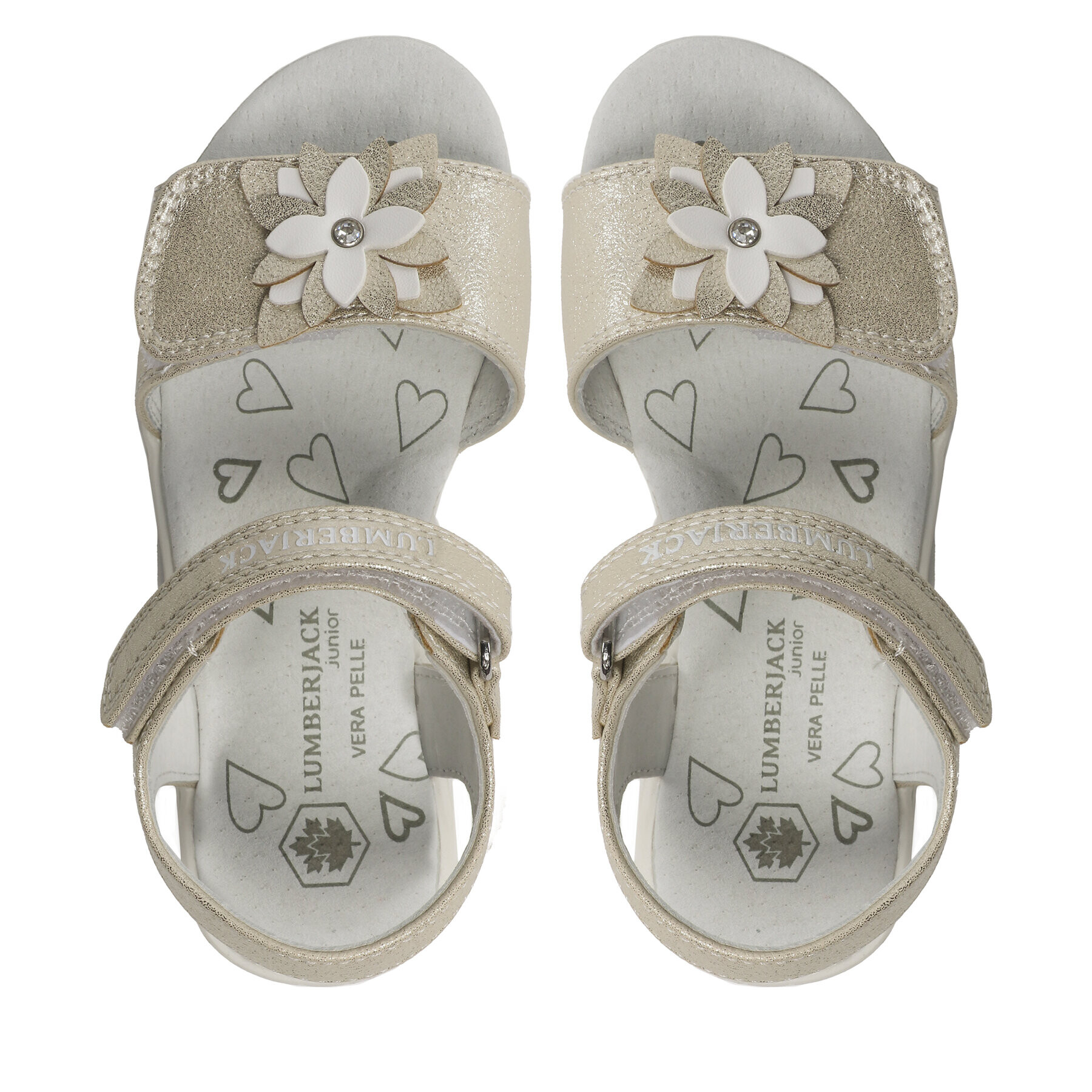 Lumberjack Pantofi SANDAL WITH FLOWER Auriu - Pled.ro