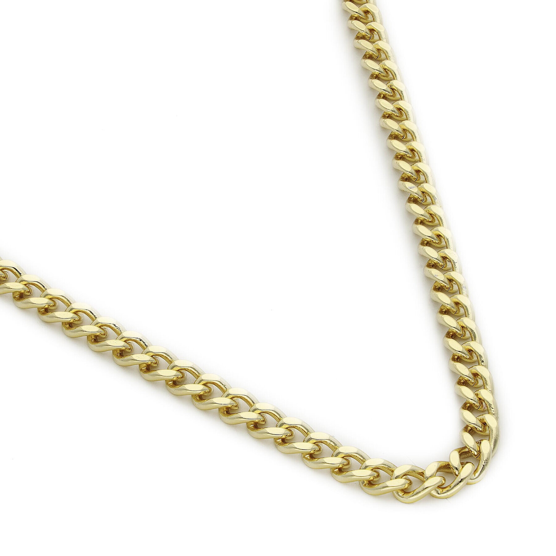 Luv AJ Colier Classiquw Skinny Curb Chain (5mm) CORE22-N-CSCC-G Auriu - Pled.ro