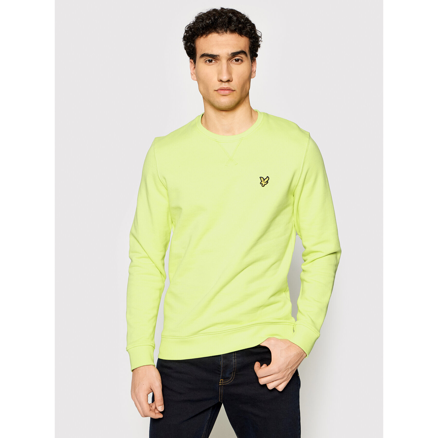 Lyle & Scott Bluză Crew Neck ML424VTR Verde Regular Fit - Pled.ro